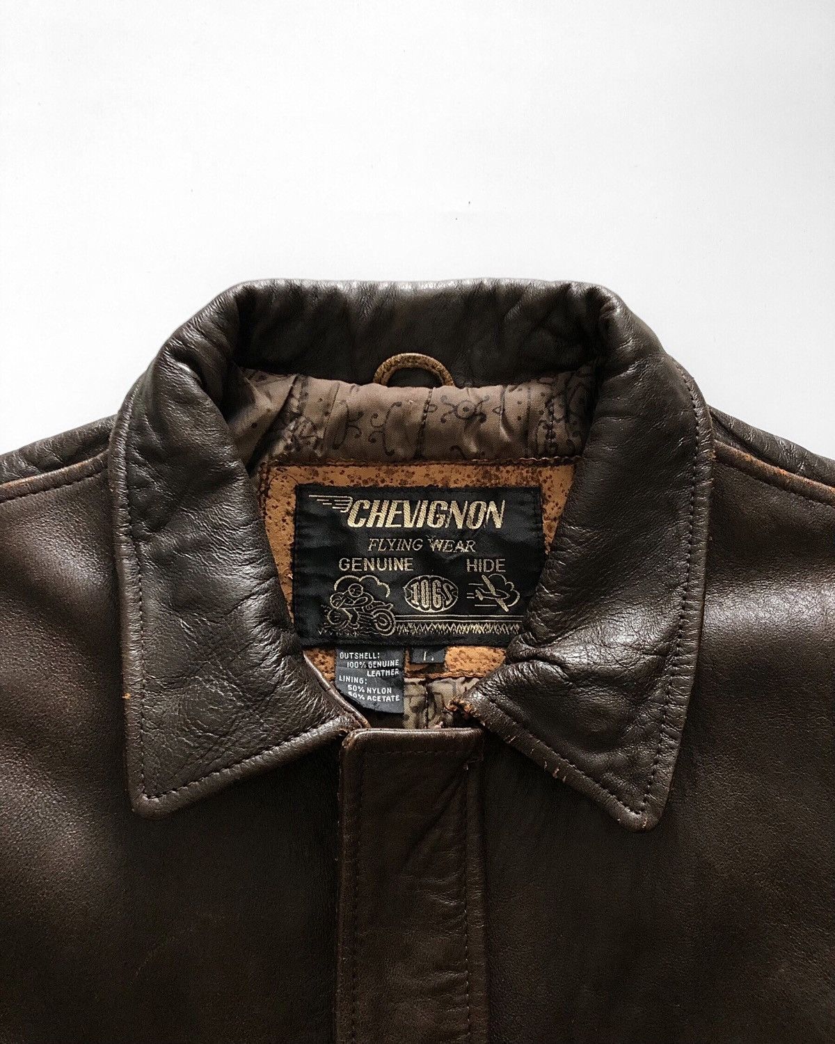 Chevignon LATE 1980's VINTAGE CHEVIGNON LEATHER JACKET Size US L / EU 52-54 / 3 - 2 Thumbnail
