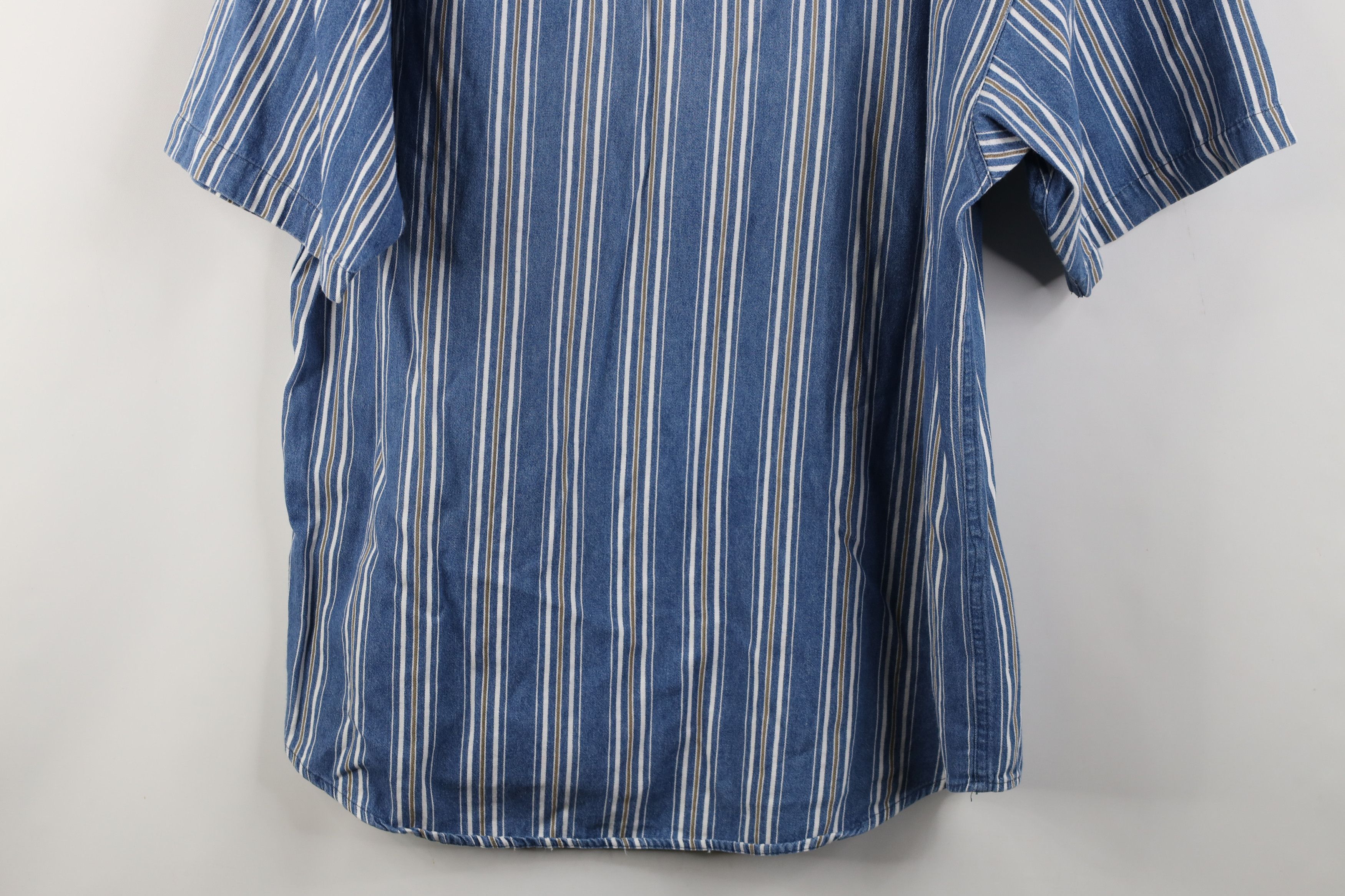 Vintage Vintage 90s Streetwear Denim Collared Button Down Shirt Size US XL / EU 56 / 4 - 11 Thumbnail