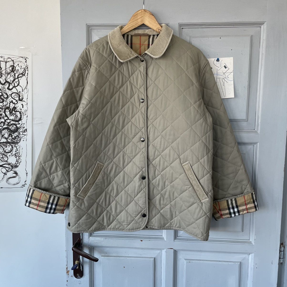 Burberry Vintage Burberrys Quilted Jacket Nova Check C61 Size M / US 6-8 / IT 42-44 - 7 Thumbnail
