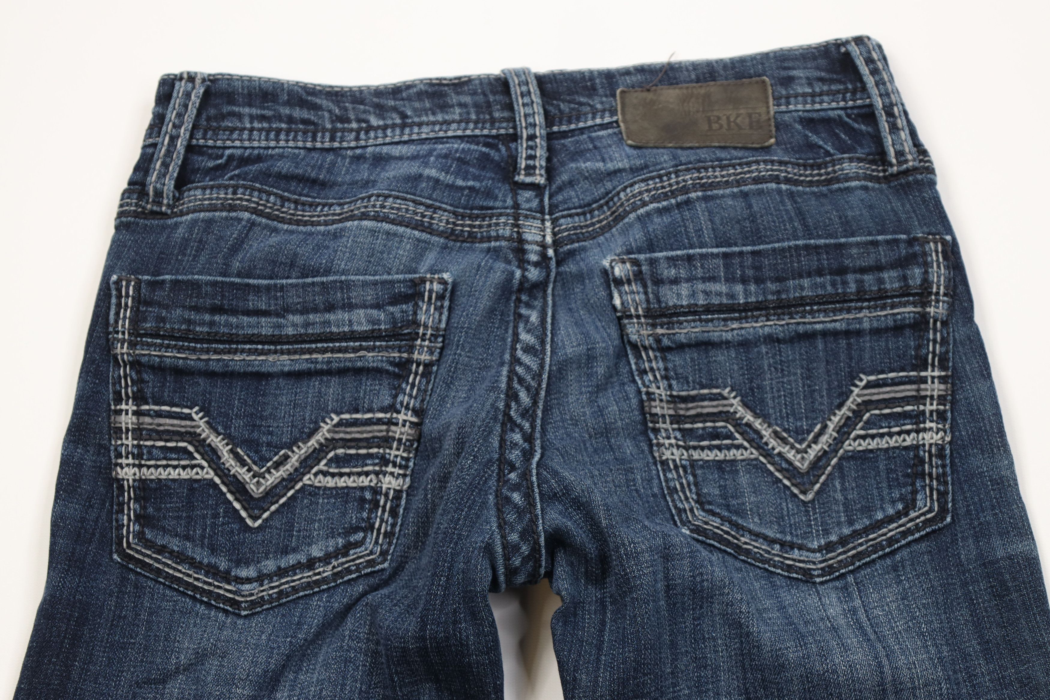 Vintage Buckle BKE Stitch Aiden Bootcut Denim Jeans Blue Stretch Size US 28 / EU 44 - 11 Thumbnail