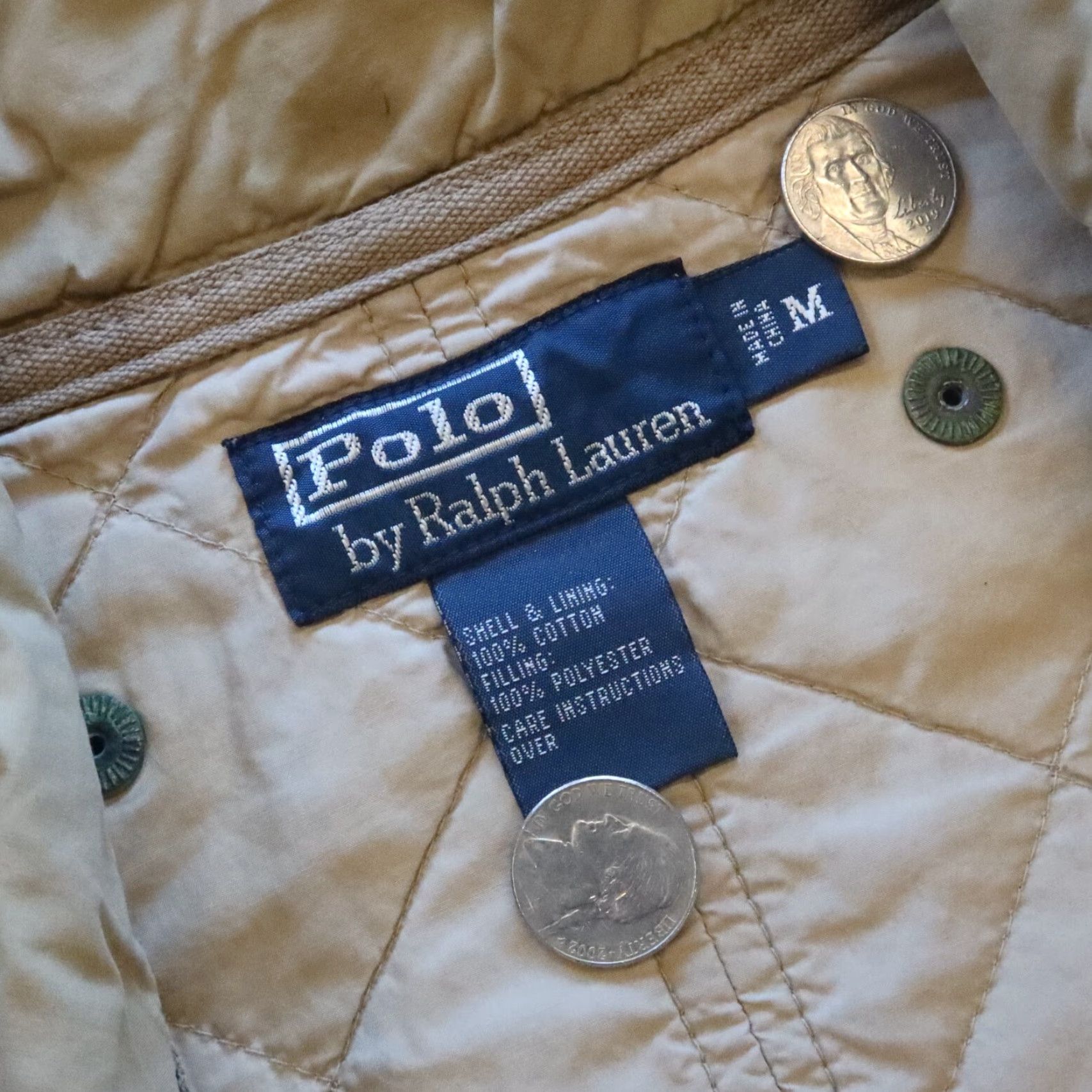 Polo Ralph Lauren VINTAGE Polo Ralph Lauren Quilted Military Style Jacket Mens M Brown Size US M / EU 48-50 / 2 - 6 Thumbnail