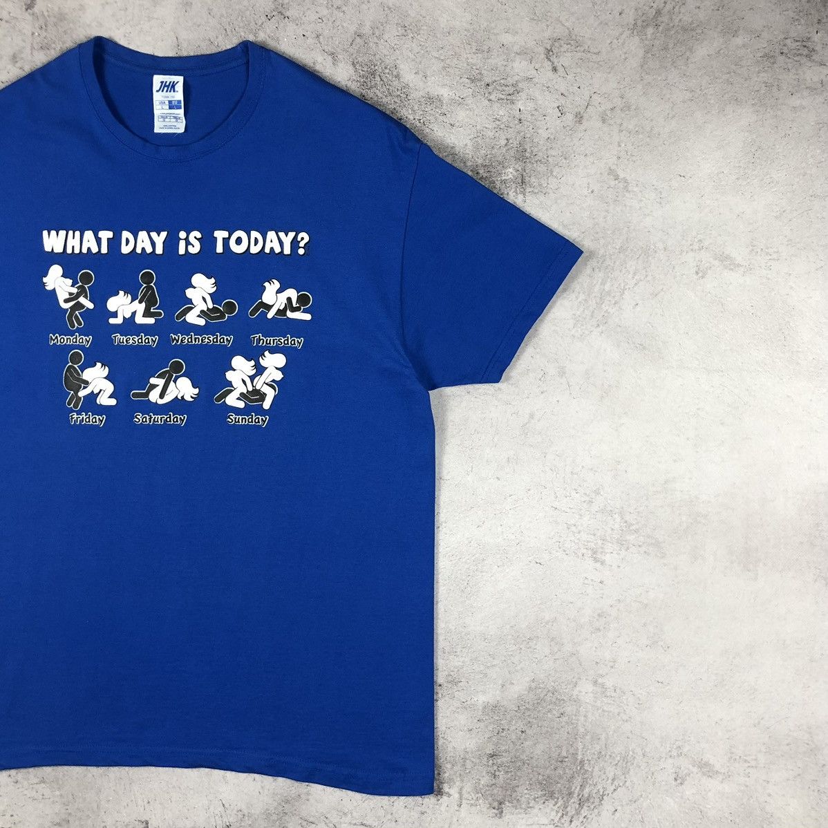 Vintage Sex Positions Graphic Adult Joke Tee Size US L / EU 52-54 / 3 - 7 Thumbnail