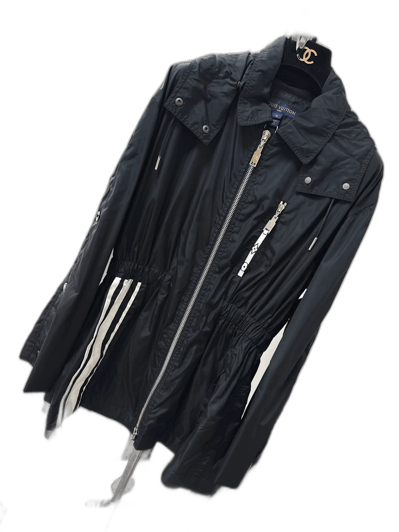 Louis Vuitton Louis Vuitton Black Hooded Windbreaker Jacket Size M / US 6-8 / IT 42-44 - 1 Thumbnail