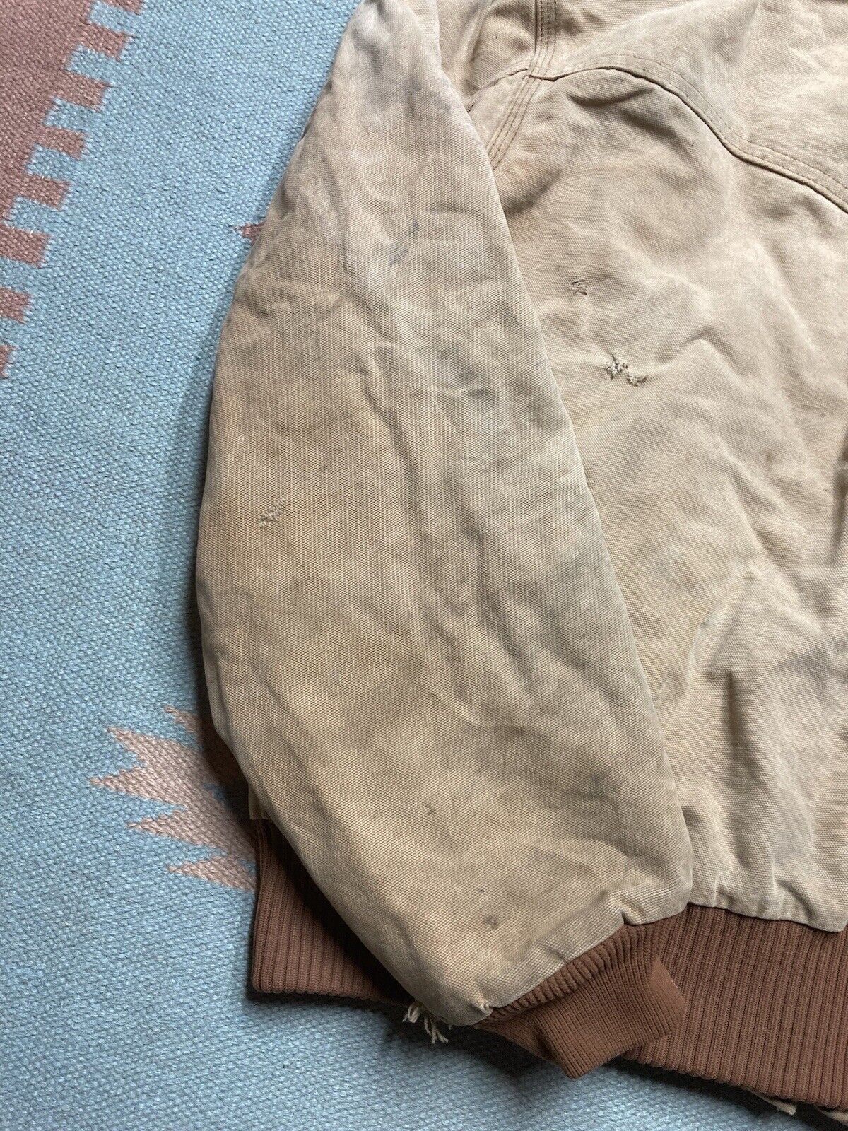 Carhartt × Vintage carhartt Santa Fe work jacket j13 brn distressed thrashed XL Size US XL / EU 56 / 4 - 9 Thumbnail