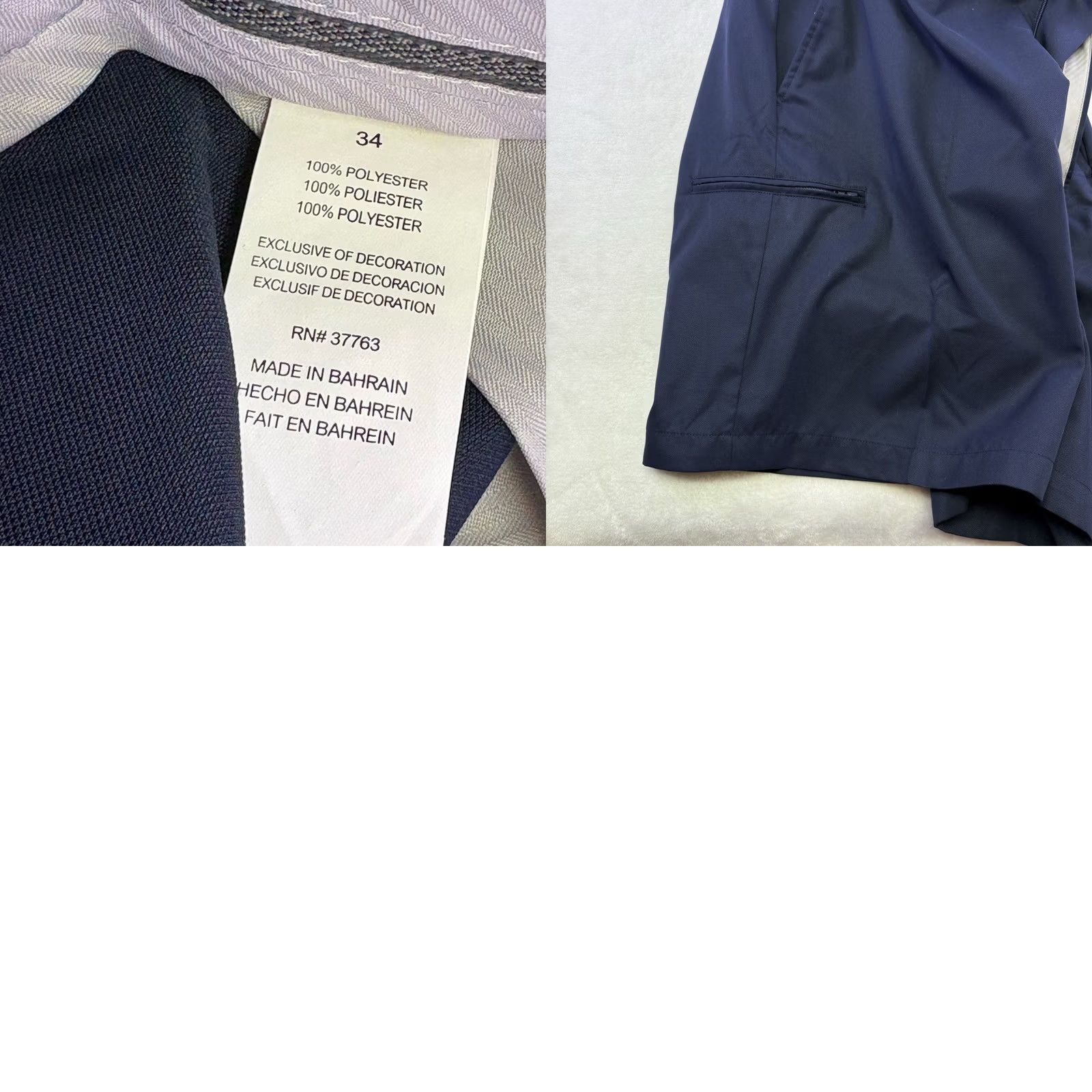 Champion Champions Tour Golf Shorts Navy Blue 34 Flat Front Button Waist 34 Pockets Chino Men Casual Sports Wear Size US 34 / EU 50 - 8 Thumbnail