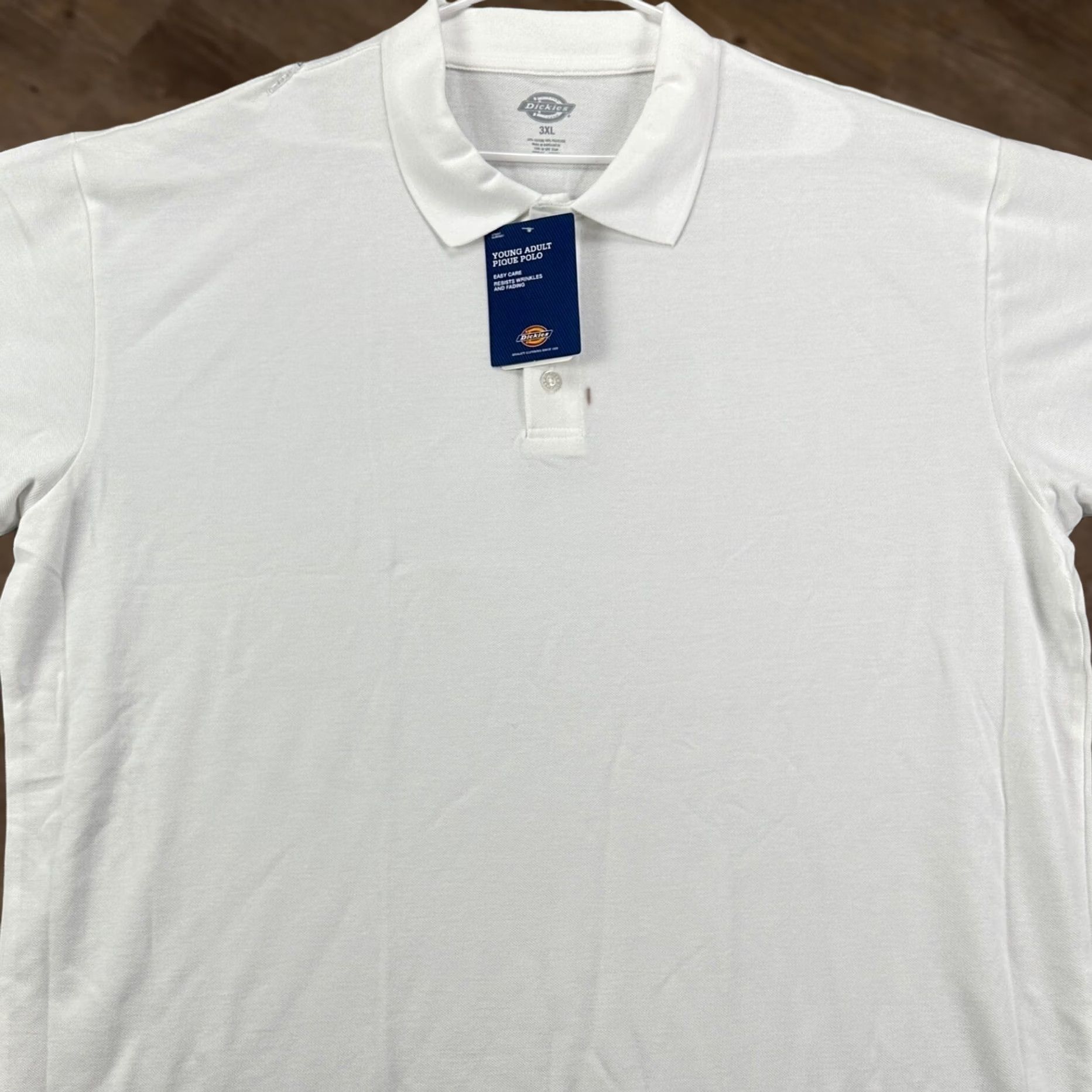 Dickies Dickies Polo Shirt Adult Mens Pique Short Sleeve White 3XL Rugby Easy Care Breathable Cotton Polyester Solid Collared Vintage No? Size US XXL / EU 58 / 5 - 1 Thumbnail