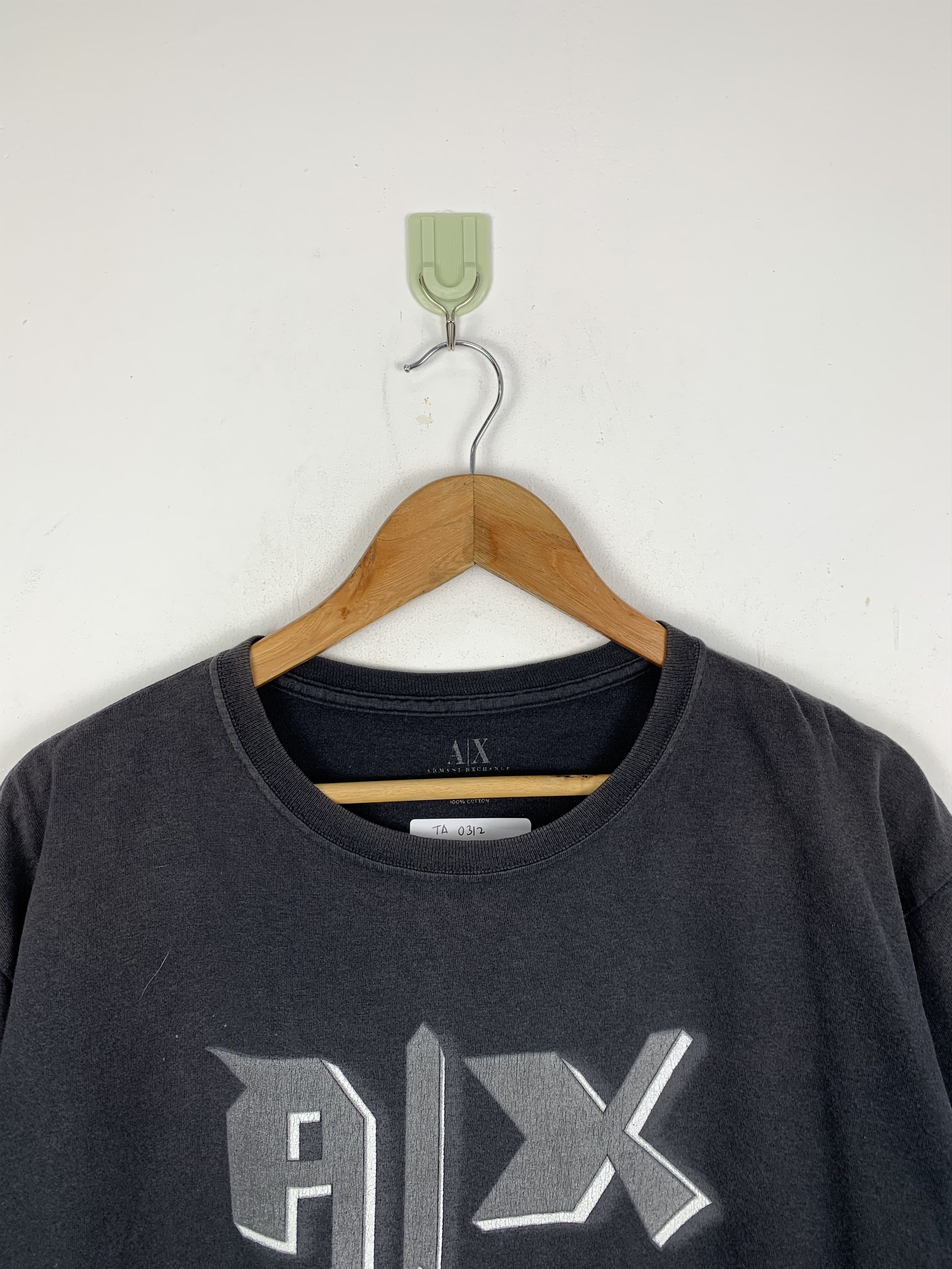 Armani Exchange × Vintage Armani Exchange Spellout Big Logo Tee TA0312 Size US M / EU 48-50 / 2 - 2 Thumbnail