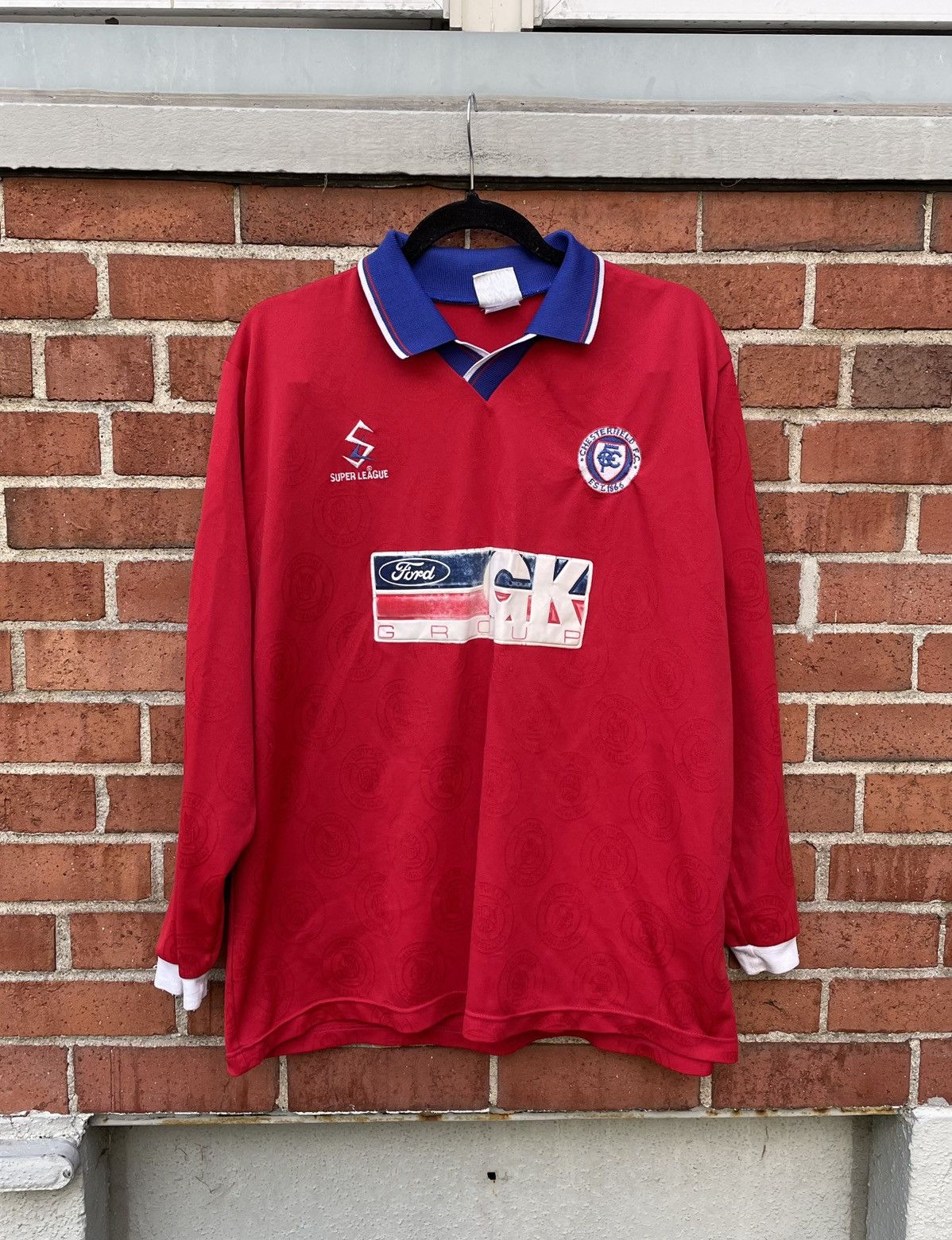 Vintage SUPER LEAGUE CHESTERFIELD FC SOCCER FOOTBALL JERSEY Size US XL / EU 56 / 4 - 1 Thumbnail