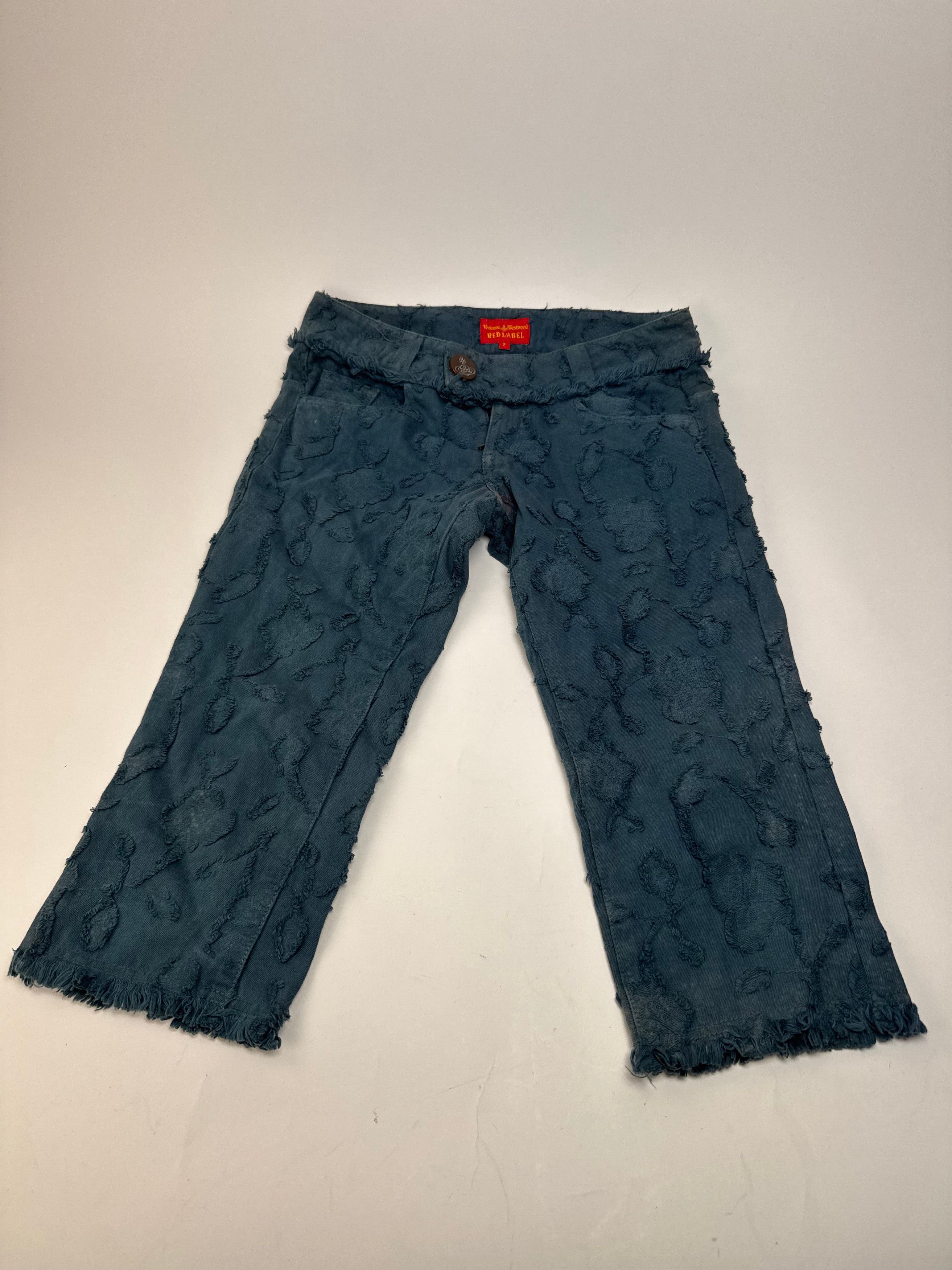 Vivienne Westwood Vintage Abstract 3/4 Pants Navy M Size 27" / US 4 / IT 40 - 1 Thumbnail