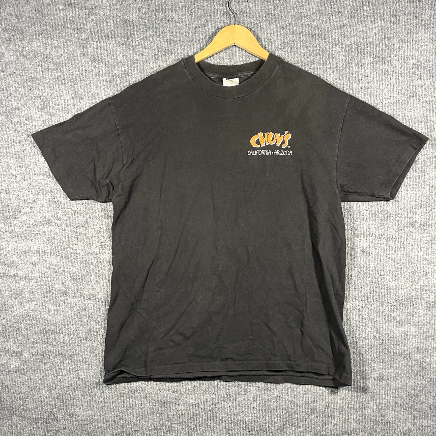 Hanes VINTAGE 90s Chuys Bike Night Shirt Hanes Beefy-T XL Black Mens Short Sleeve Crew Neck T-Shirt Graphic Print Harley Size US XL / EU 56 / 4 - 4 Thumbnail