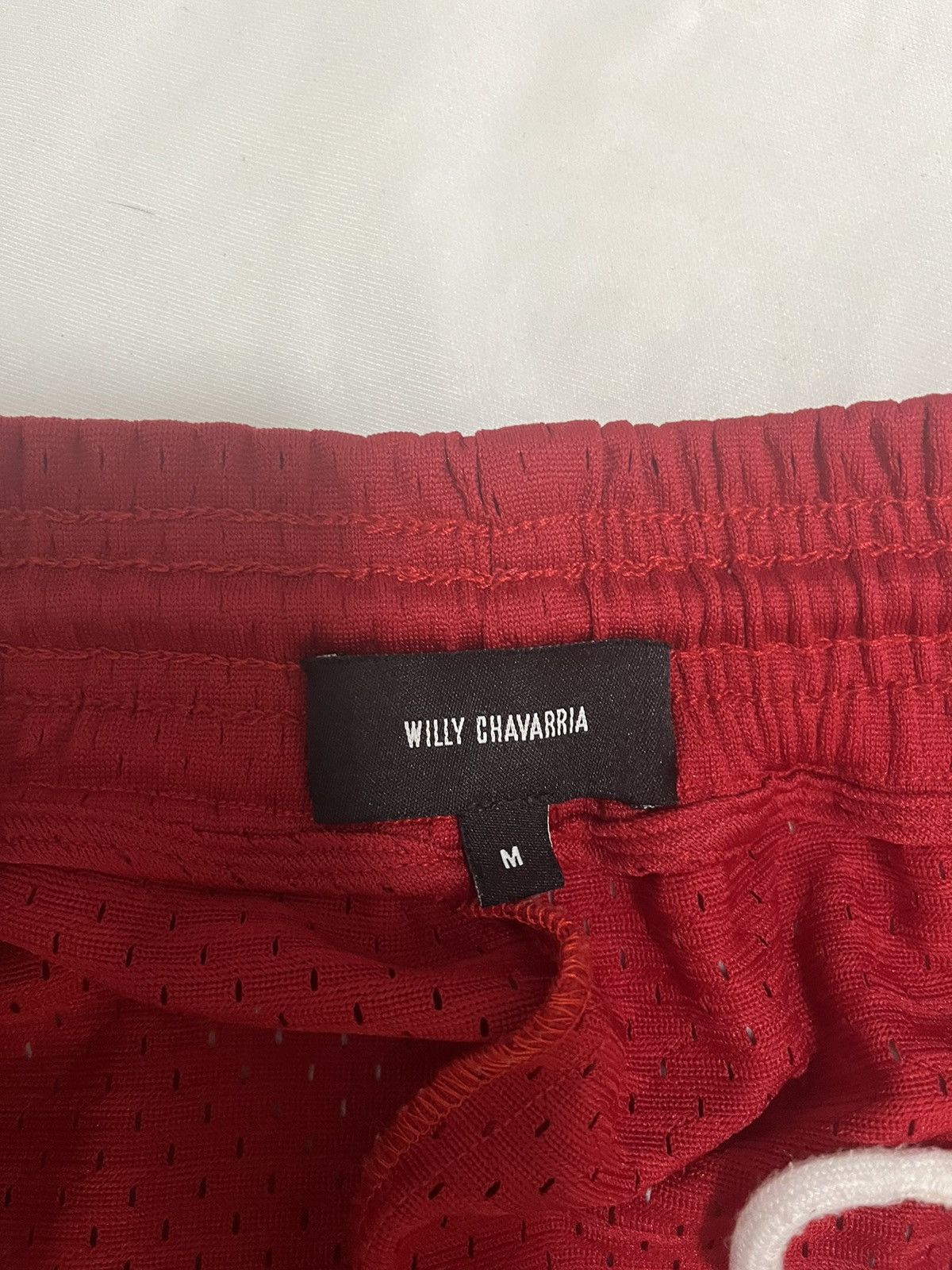 Willy Chavarria Willy Chavarria Tacombi Pleated Basketball Shorts Red/White Size US 34 / EU 50 - 5 Thumbnail