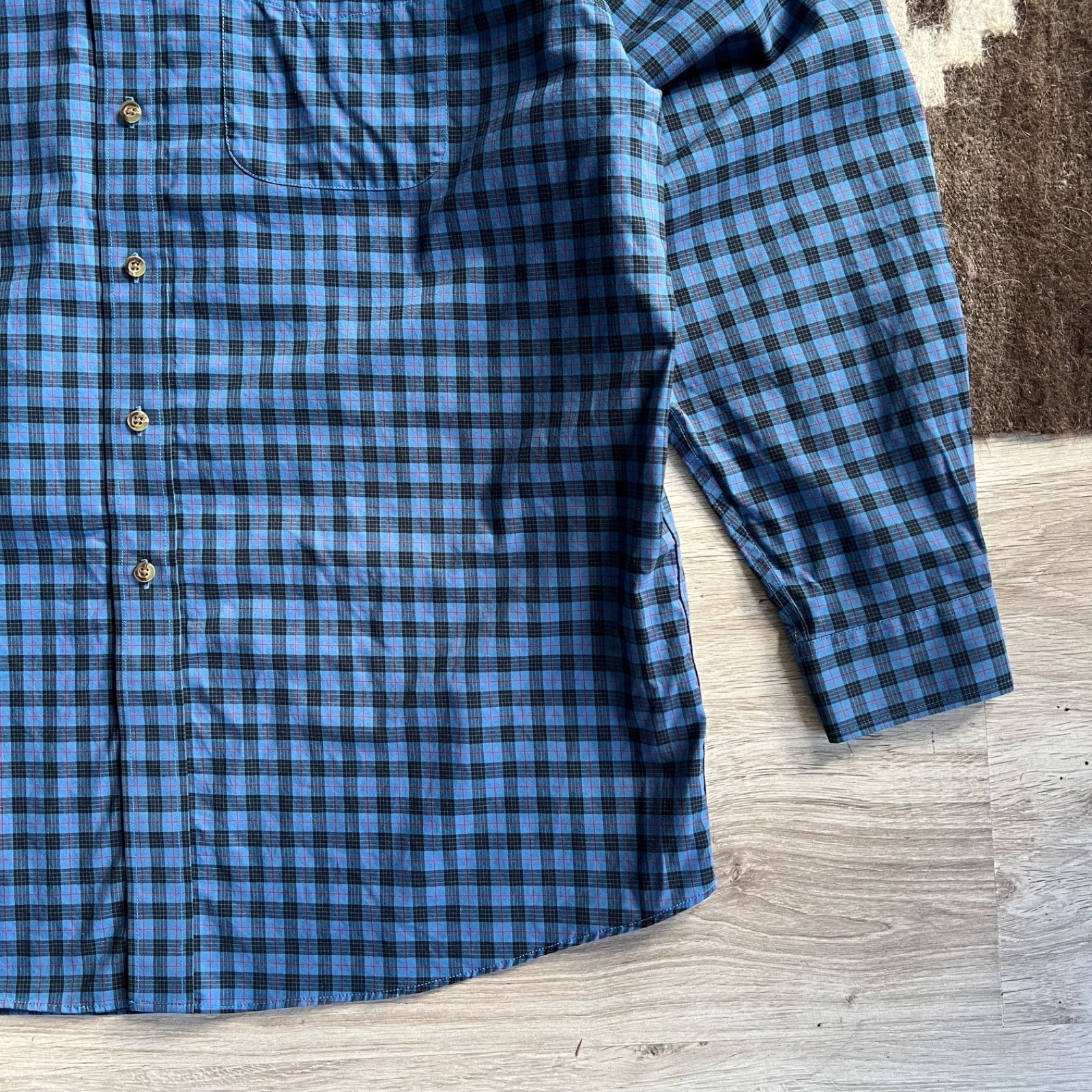 L.L. Bean L.L.Bean Wrinkle Resistant Plaid Regular Shirt 9507AC Size US XL / EU 56 / 4 - 5 Thumbnail