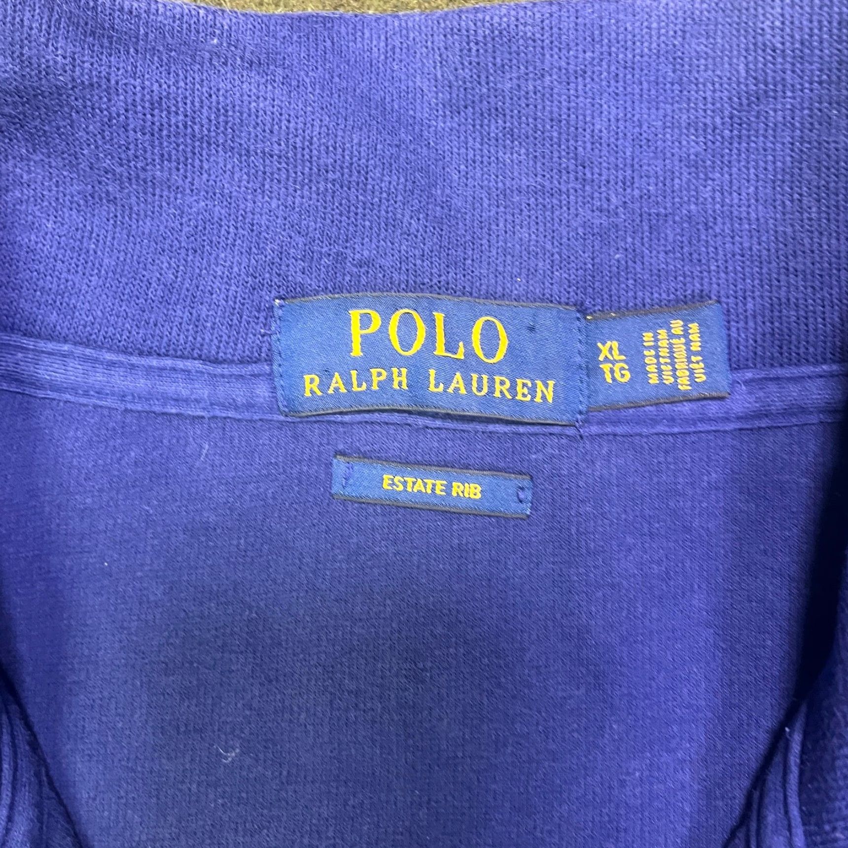 Polo Ralph Lauren Polo Ralph Lauren Mens XL Blue Slim Fit 1/4 Zip Estate Rib Pullover Knit Pony Logo Sweatshirt Sweater N/A Size US XL / EU 56 / 4 - 7 Thumbnail