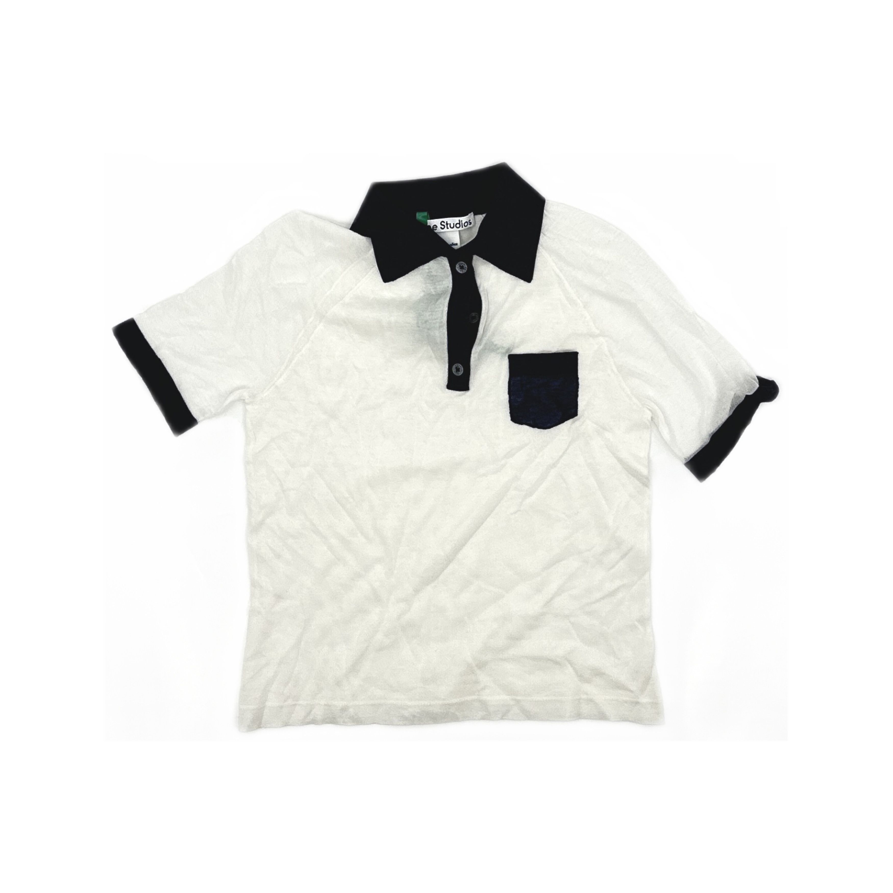Acne Studios Acne Studios FW25 Contrast Knit Polo Size S Size S / US 4 / IT 40 - 1 Thumbnail