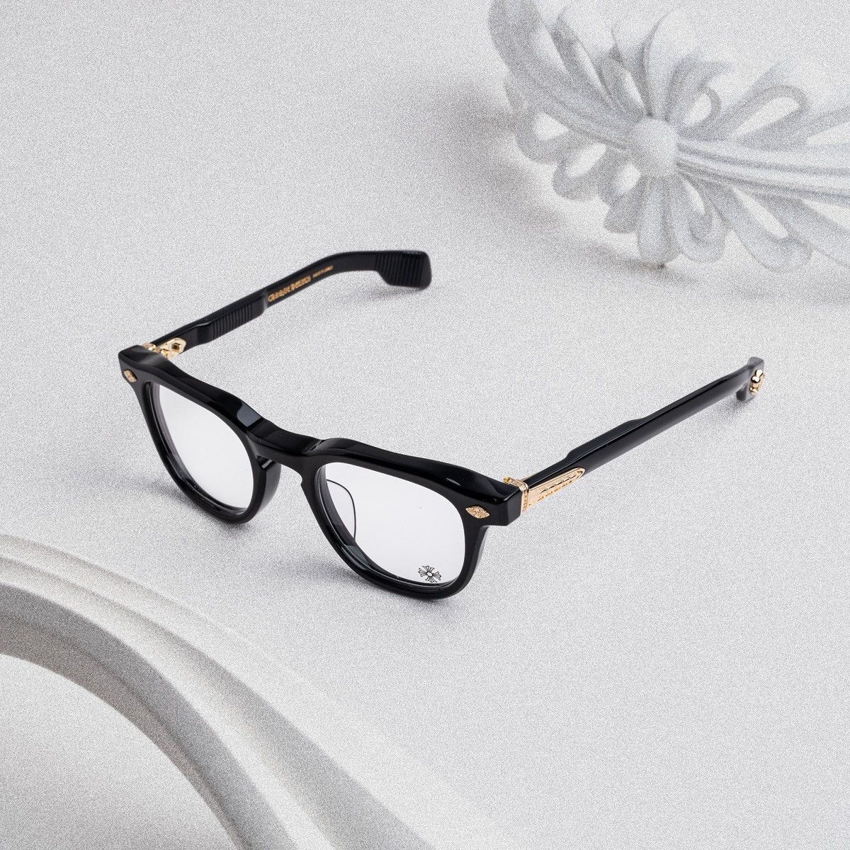 Chrome Hearts CHROME HEARTS CHIRP CHIRP-A BLACK - 18KGP GLASSES Size ONE SIZE - 2 Thumbnail