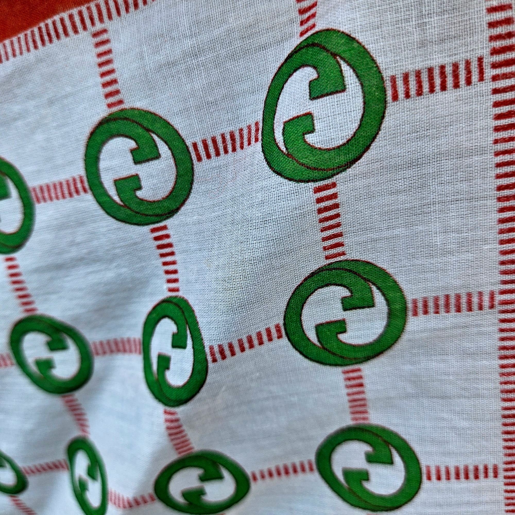 Gucci Vintage Gucci GG Monogram Cotton Handkerchief Scarf Set 2 Size ONE SIZE - 7 Thumbnail