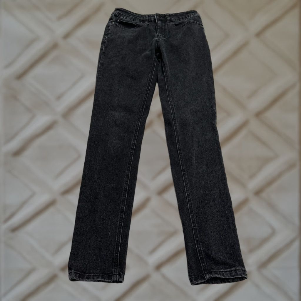 Vintage Original Use Jeans Women Skinny 26 Black Mid Rise Dark Wash 30in Inseam Size 26" / US 2 / IT 38 - 1 Thumbnail