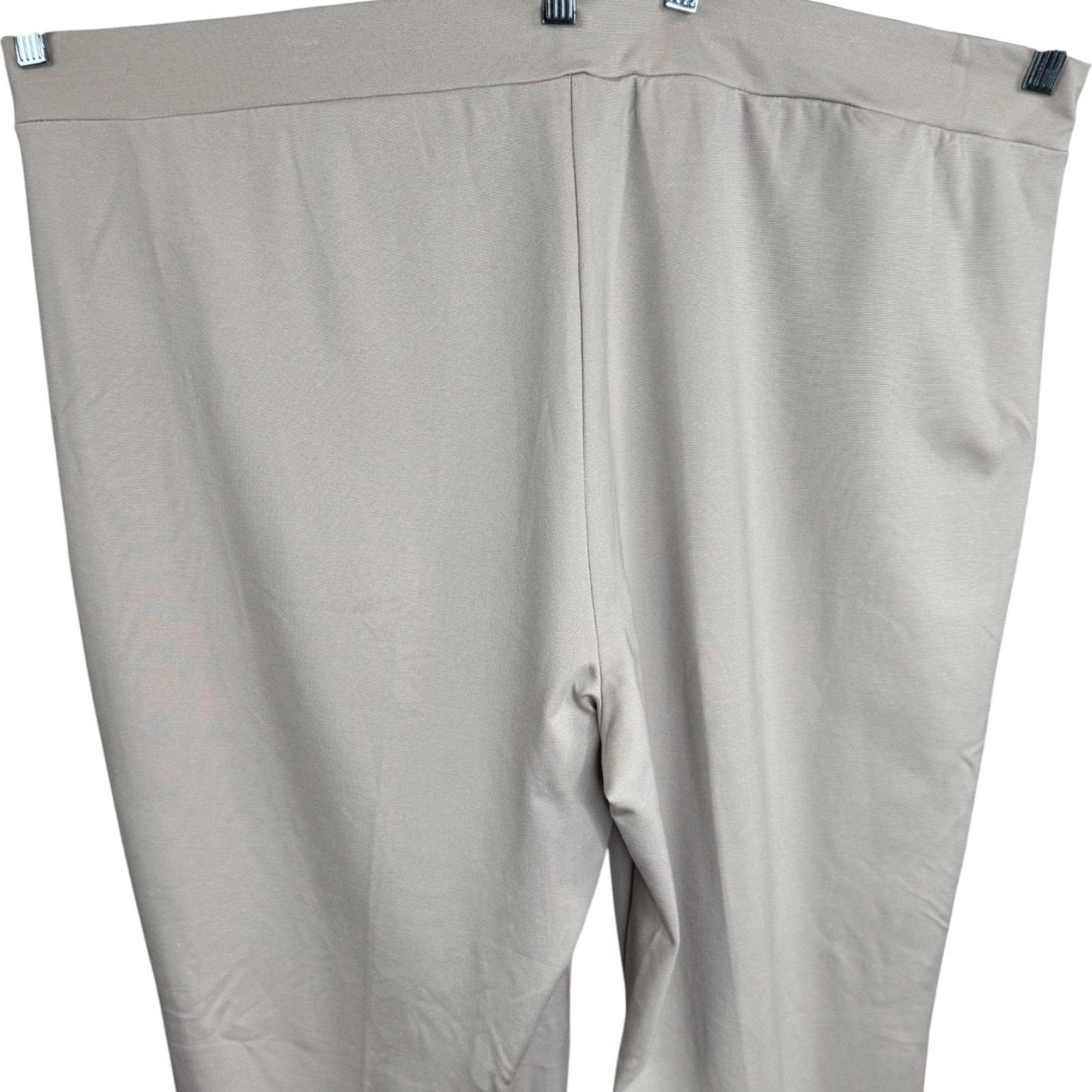 Other Susan Graver Every Day Supreme Knit Slim Leg Pants Stone 3X Size 39" - 5 Thumbnail