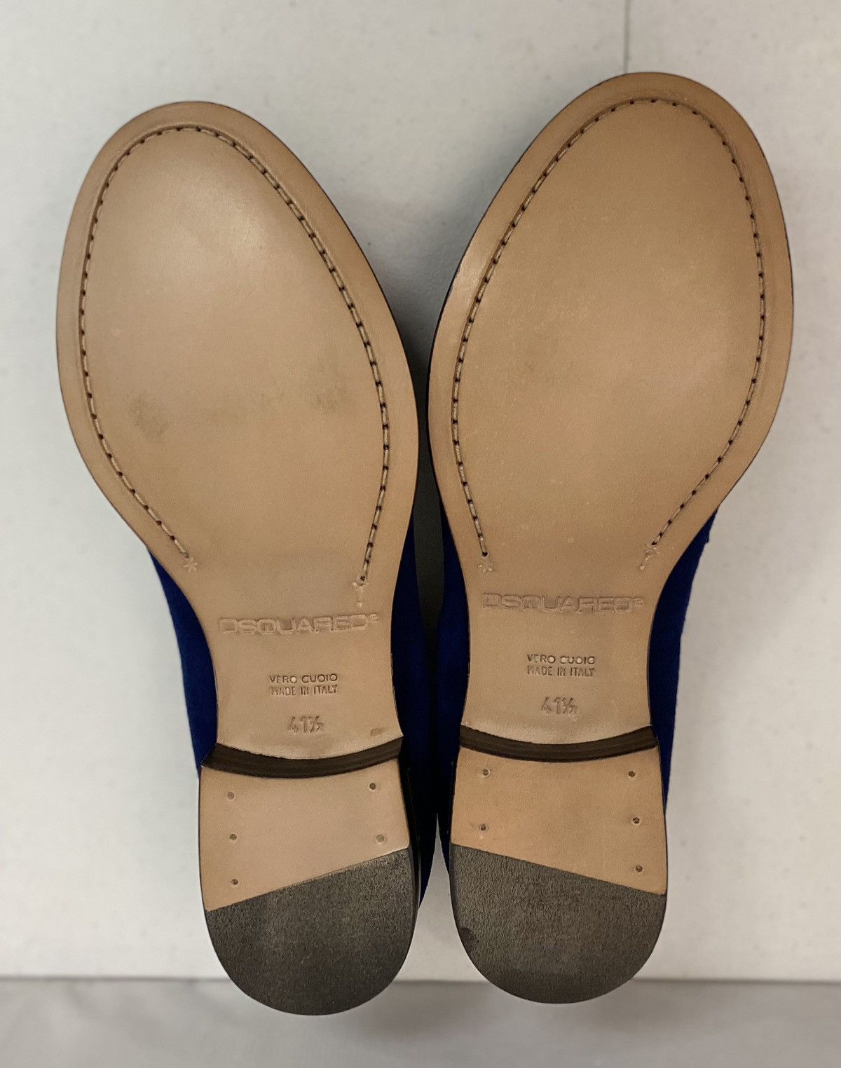 Dsquared2 Dsquared2 🇮🇹 Blue Velour Suede Uni Penny Loafer 8.5 NEW Size US 8.5 / EU 41-42 - 10 Thumbnail
