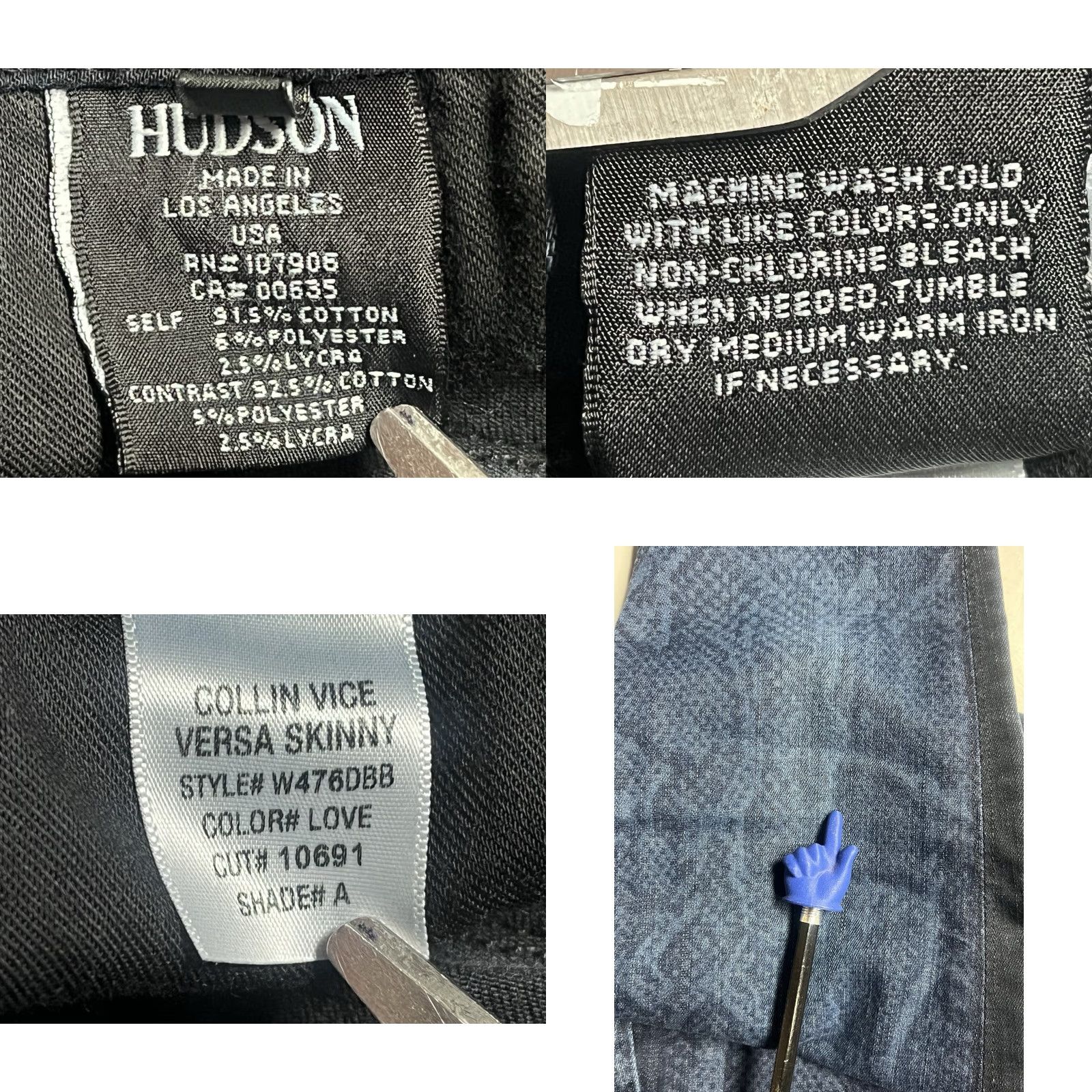 Hudson Hudson Collin Skinny Jeans Blue Size 28 Womens Stretch Pockets Denim Regular Low Rise Vintage No Size 28" / US 6 / IT 42 - 8 Thumbnail