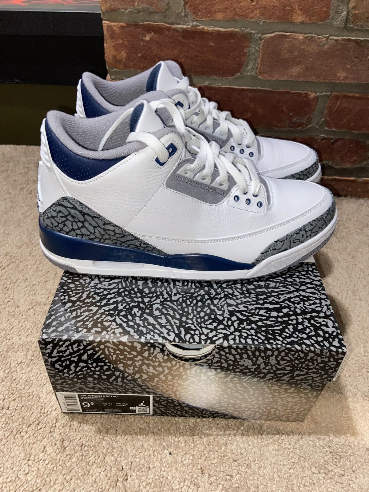 Jordan Brand Air Jordan 3 midnight navy Size US 9.5 / EU 42-43 - 3 Thumbnail