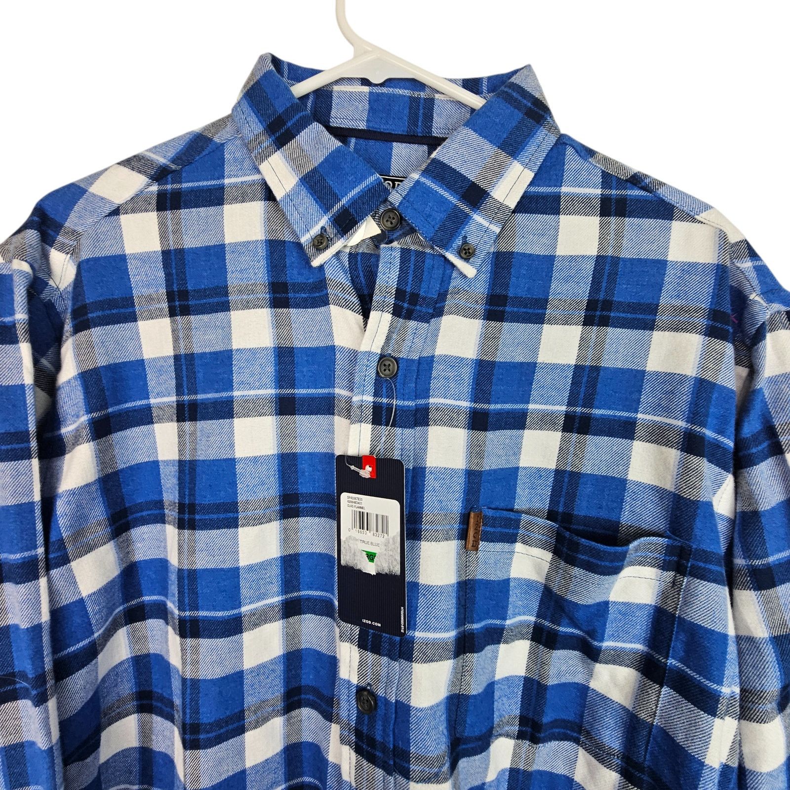 Izod IZOD Mens Flannel Shirt Plaid Size LT Button Down Wicking Size US L / EU 52-54 / 3 - 2 Thumbnail