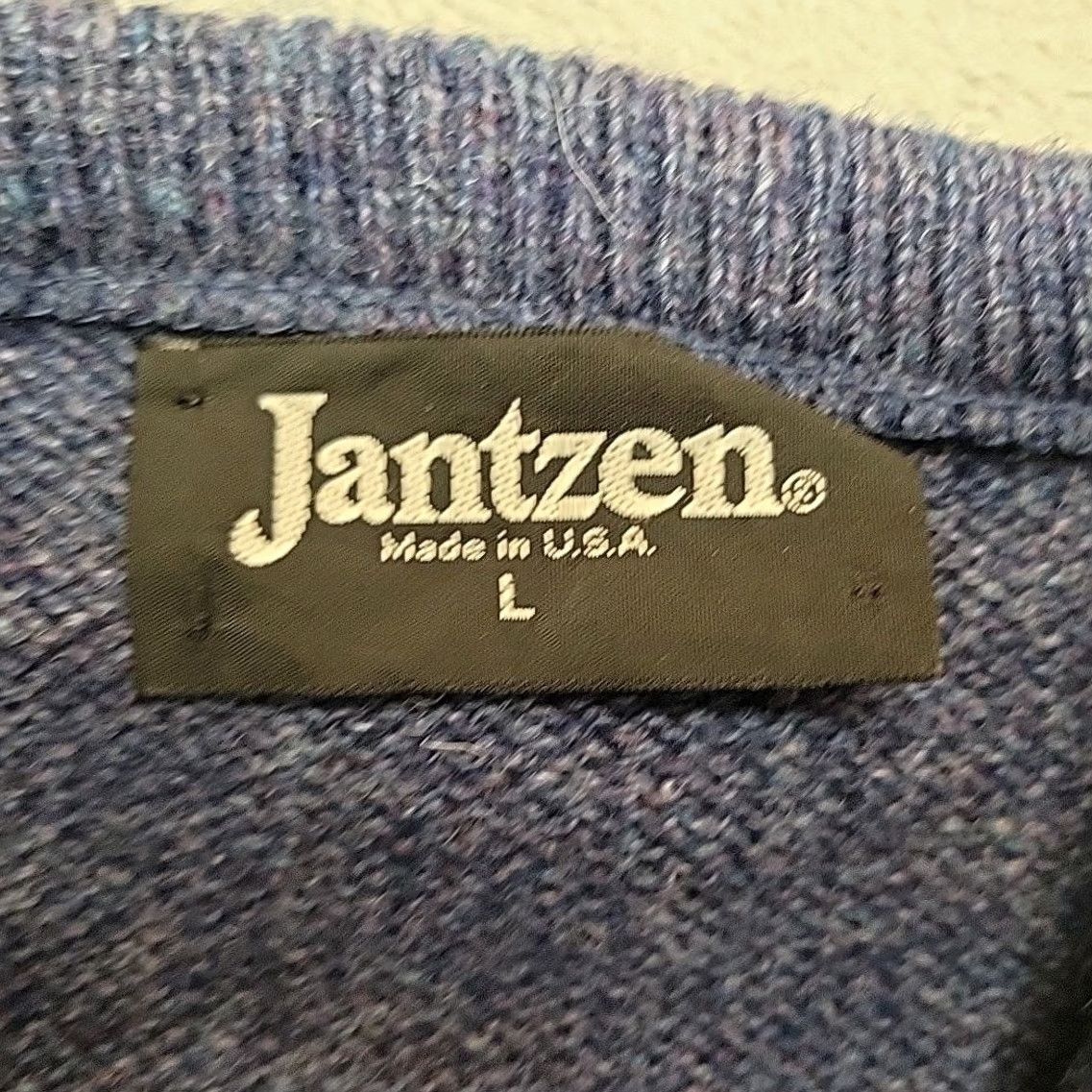 Jantzen VINTAGE Jantzen Sweater Vest Men Large Blue V-Neck Wool Blend 1980s Made In USA Size US L / EU 52-54 / 3 - 3 Thumbnail