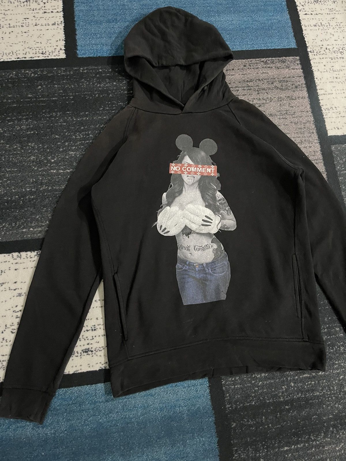 Japanese Brand × Vintage Vintage Hoodie No Comment Sweatshirt Size US L / EU 52-54 / 3 - 4 Thumbnail