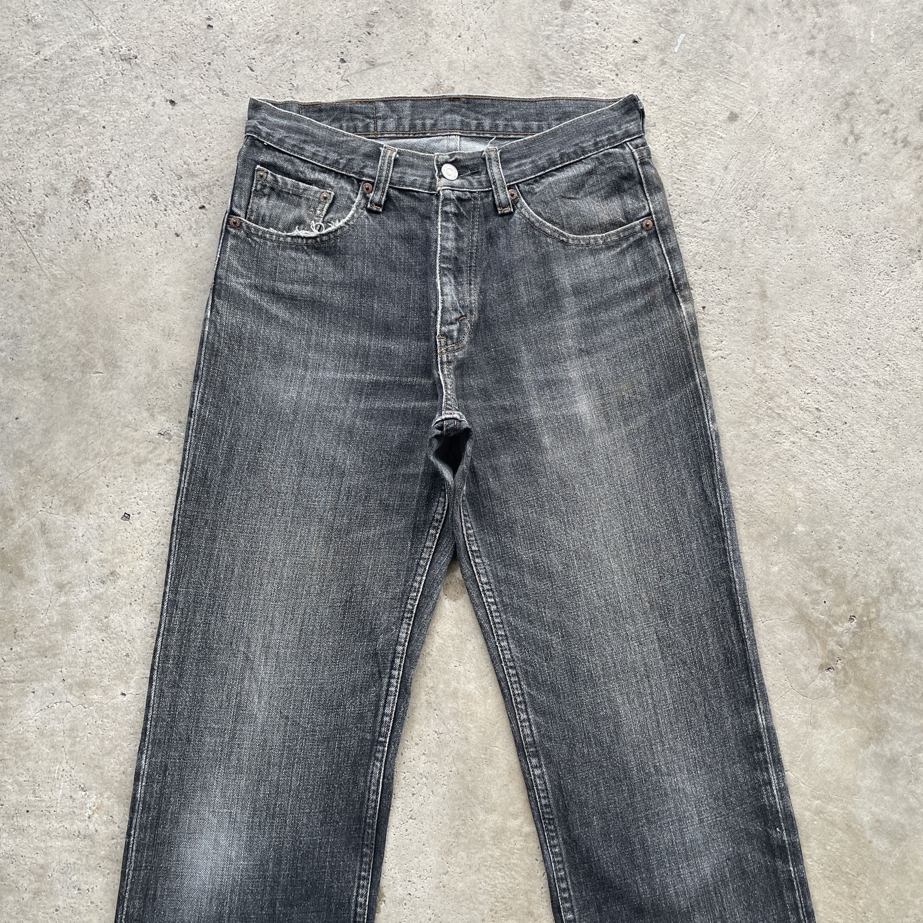 Levi's Vintage Clothing VINTAGE LEVI’S 533 JEANS FADED BLACK DENIM PANTS W29 Size US 29 - 3 Thumbnail