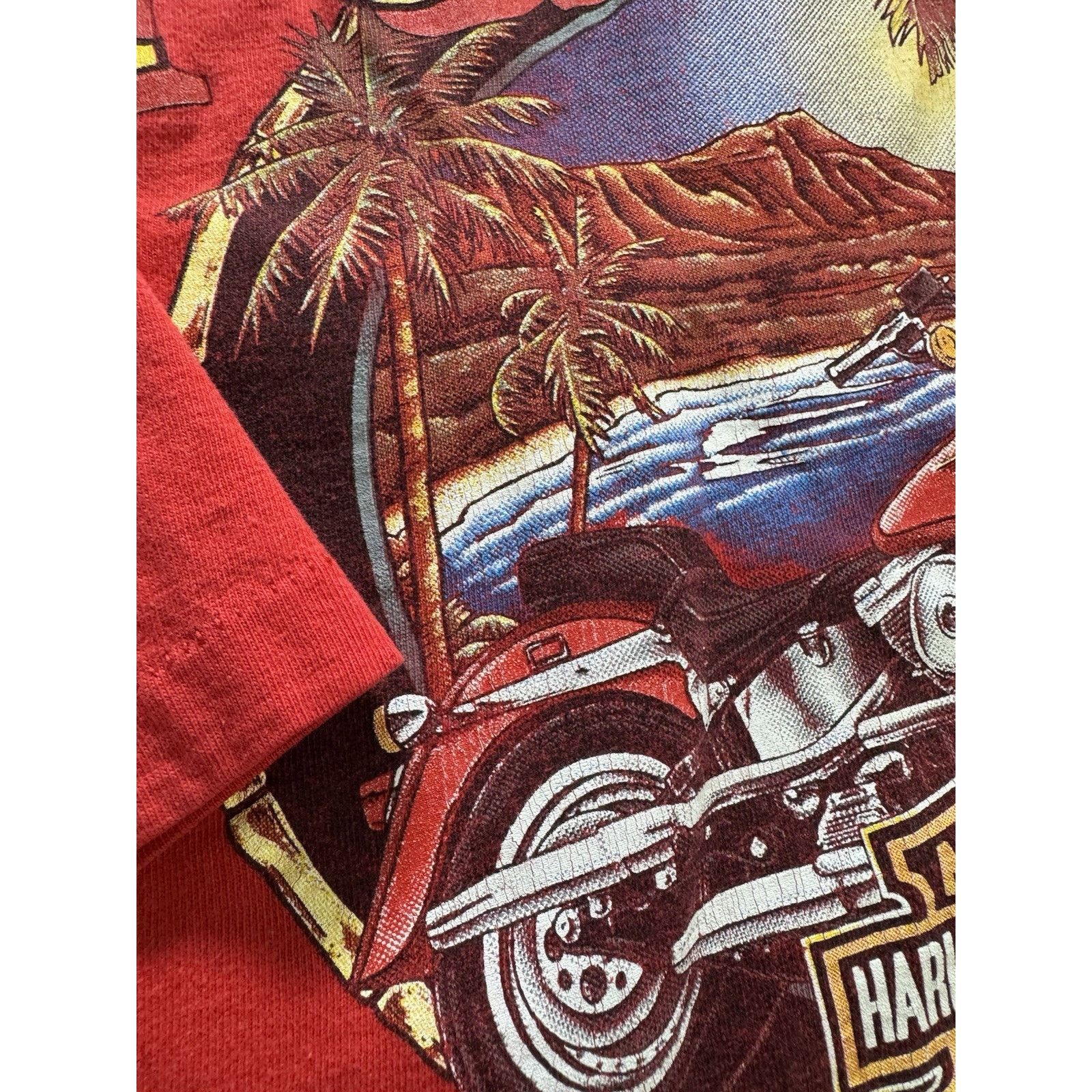 Harley Davidson VTG Harley Davidson Pacific Hawaii Red XL USA Tshirt Size US XL / EU 56 / 4 - 8 Thumbnail