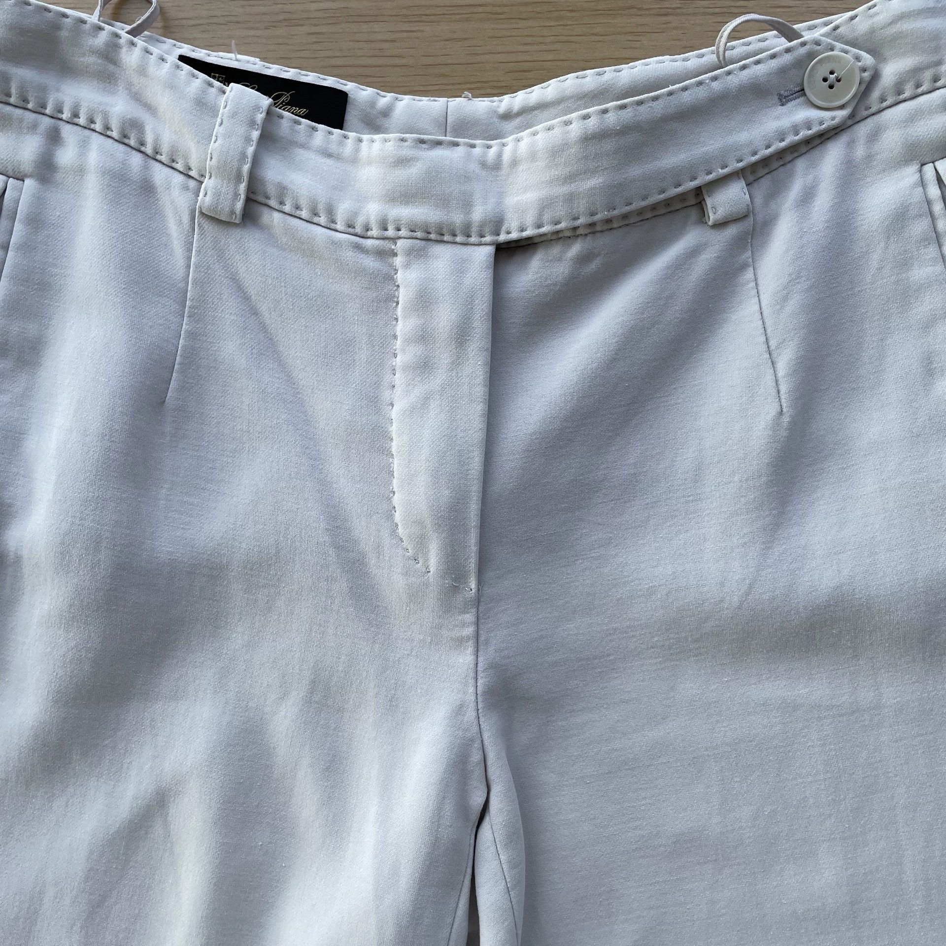 Loro Piana Loro Piana 99 New Off-White Chinos Women's 38 Size 26" / US 2 / IT 38 - 3 Thumbnail