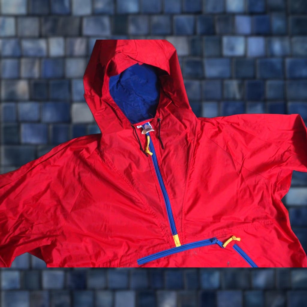 Sierra Designs VINTAGE Sierra Designs Jacket Windbreaker Outdoor Nylon Red XL Mens 90s 1/2 Zip Hooded Lightweight ZIP Edgy Size US XL / EU 56 / 4 - 1 Thumbnail