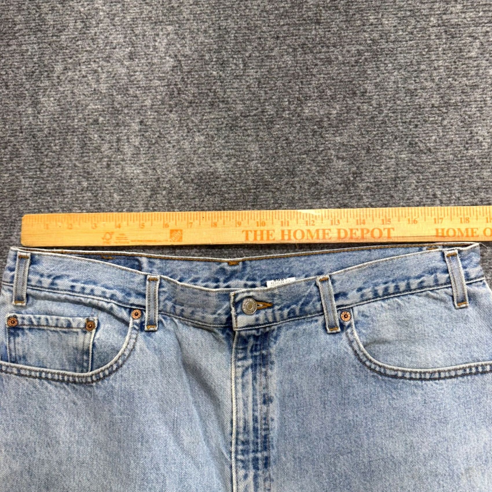 Levi's VINTAGE Levi's 505 Denim Jeans Mens 38x30 Regular Light Washed 90s Paper Tag Stained Size US 38 / EU 54 - 7 Thumbnail