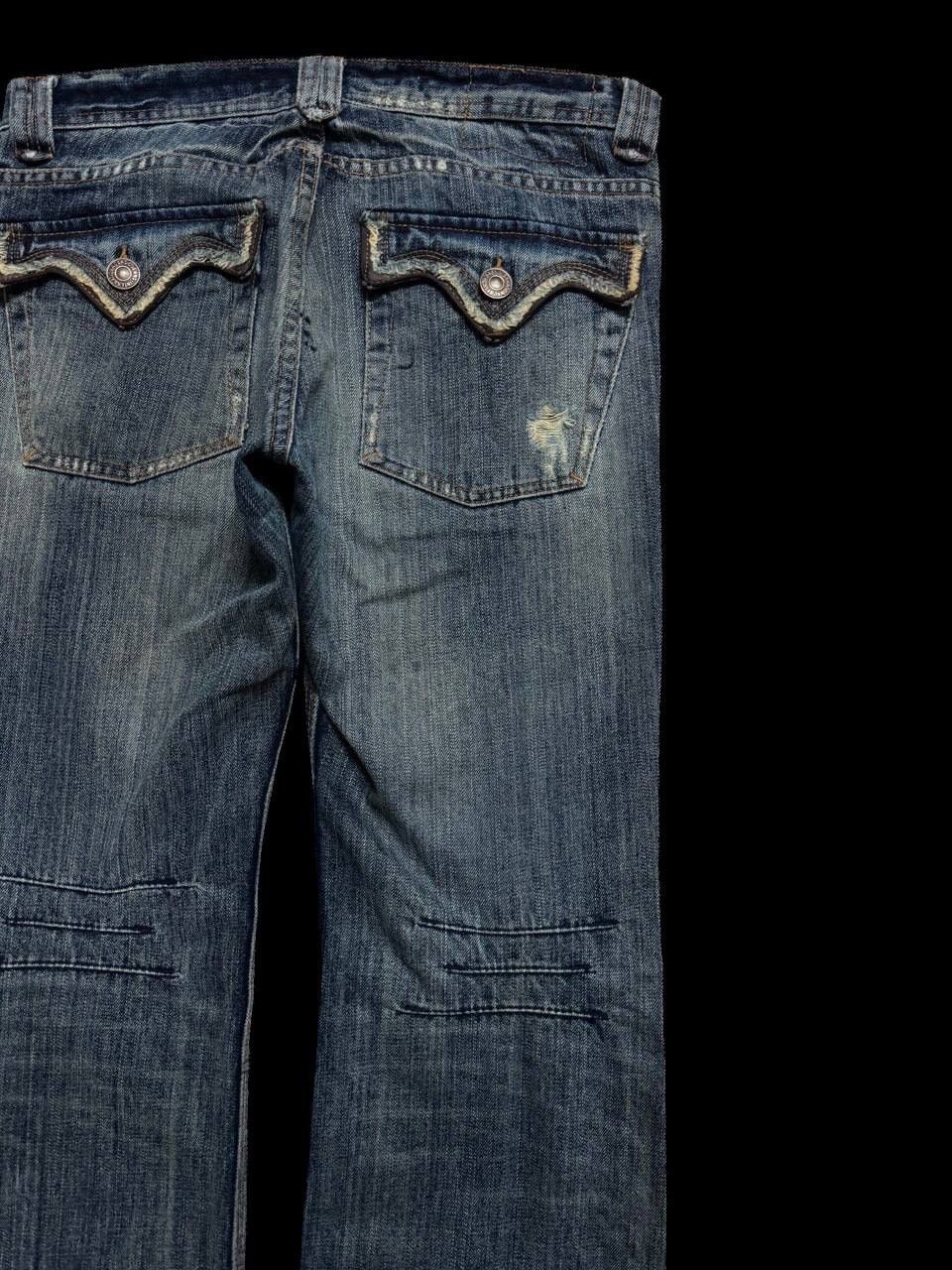 Japanese Brand FLARE Vintage 90s 🇯🇵 Edge Rupert Mudwash Distressed Sick Jean Size US 31 - 16 Thumbnail