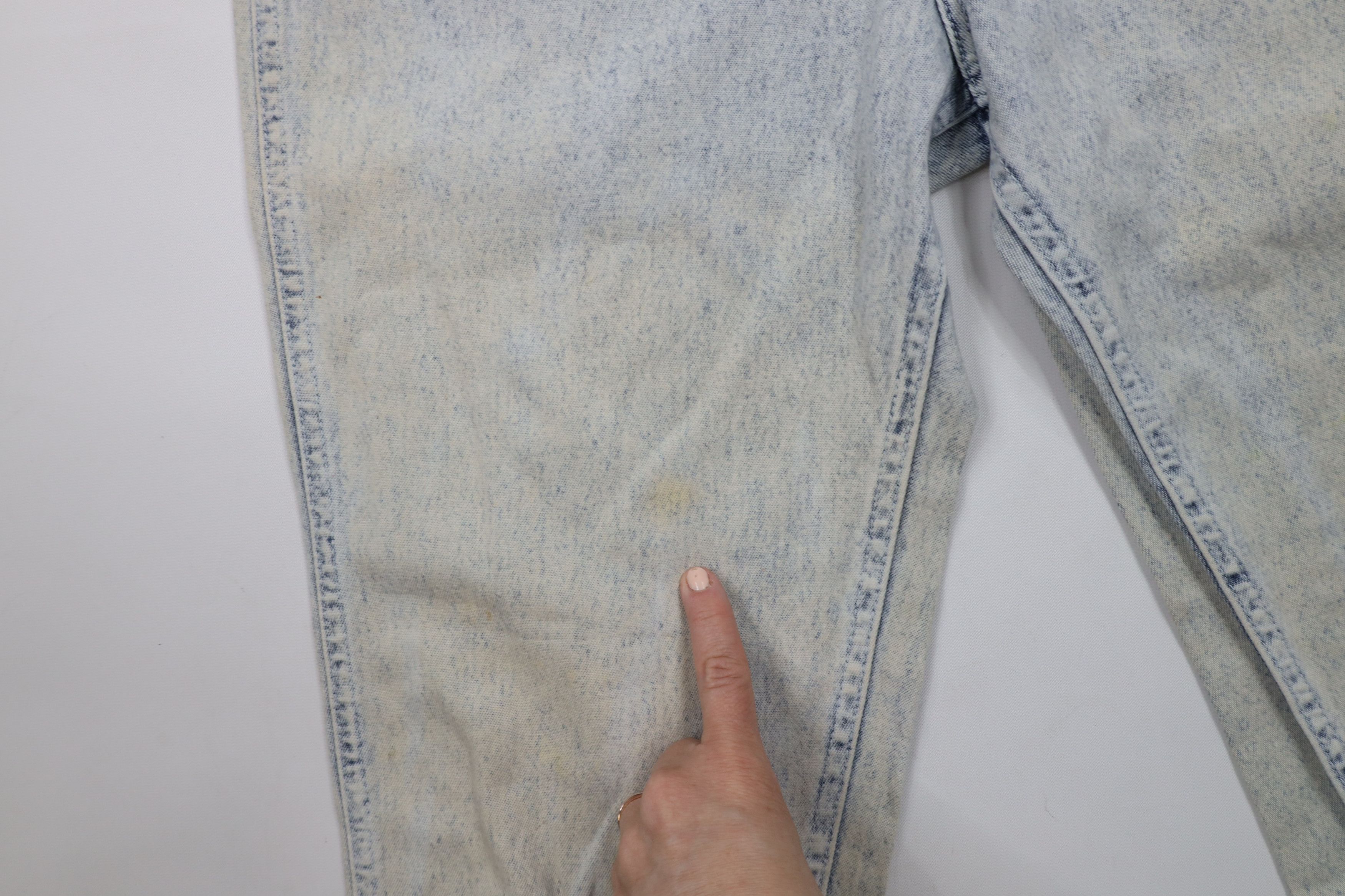 Lee × Vintage Vintage 90s Lee Acid Wash Relaxed Tapered Leg Jeans USA Size 34" / US 12 / IT 48 - 7 Thumbnail