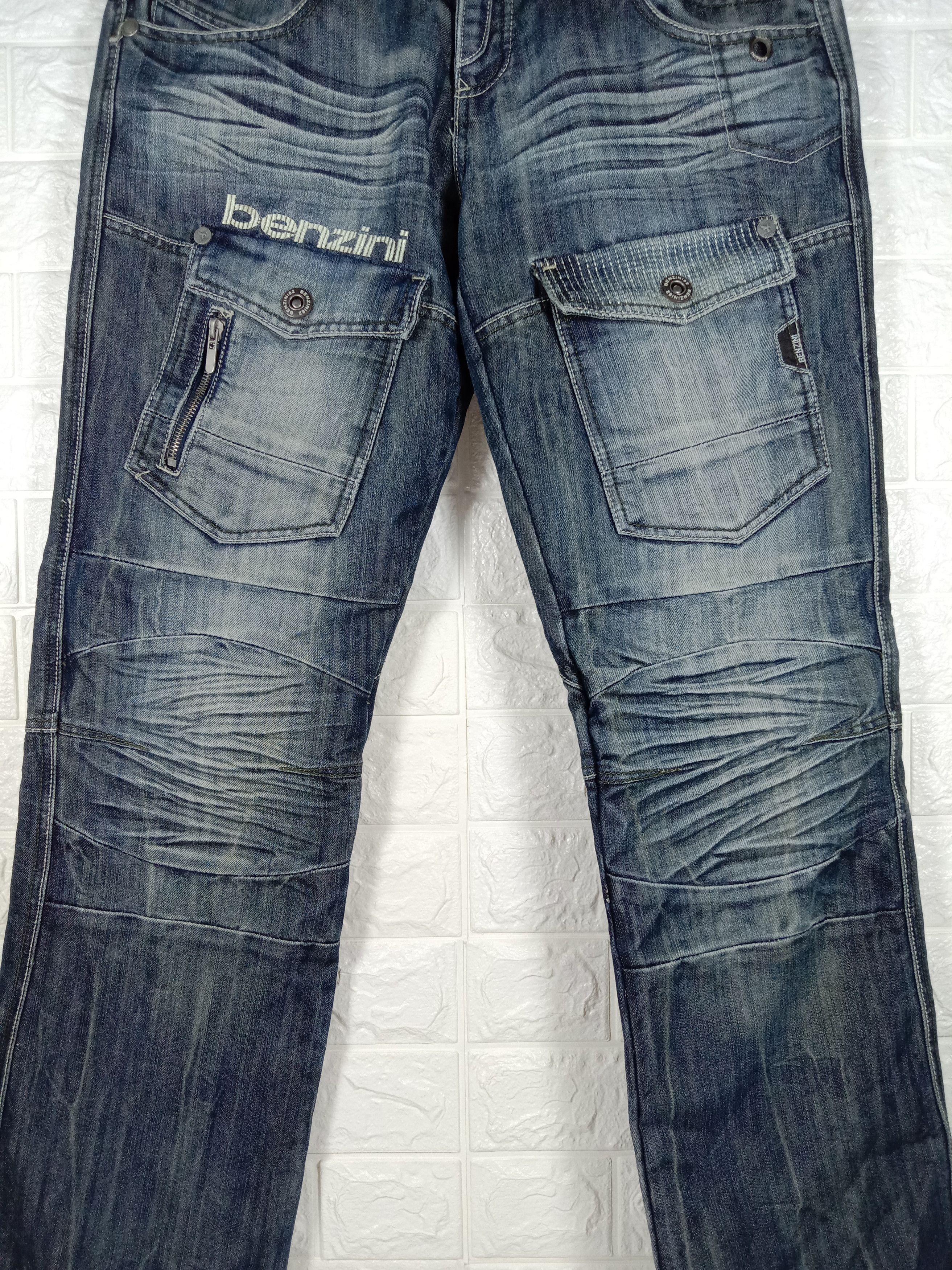 Japanese Brand Vintage Japanese Benzini Multi Pocket Buckle Back Jeans Size US 32 / EU 48 - 3 Thumbnail