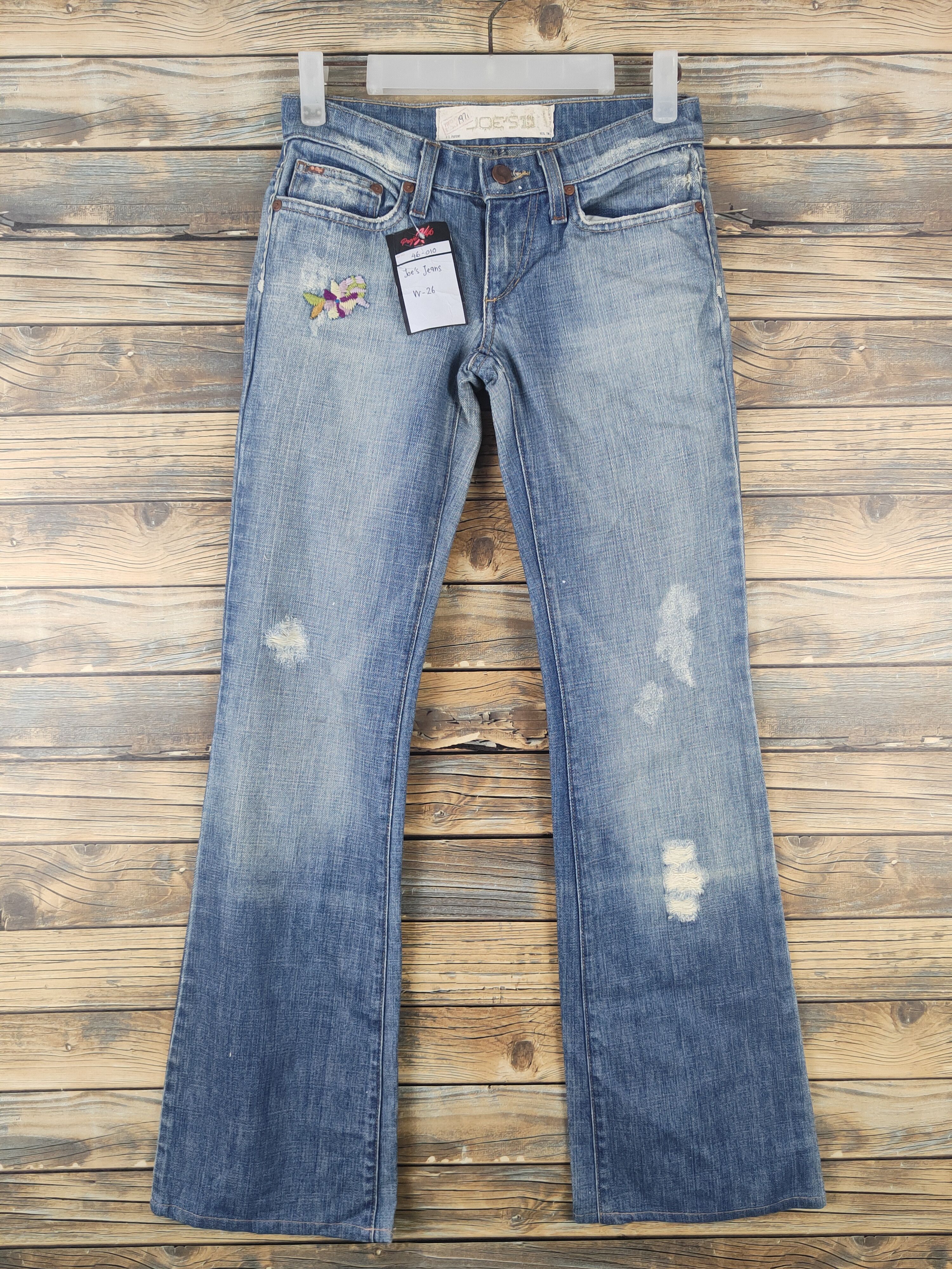 Joe's DL Joe's Blue Distressed Ripped Jeans #46-010 Size 24" / US 00 / IT 34 - 1 Thumbnail