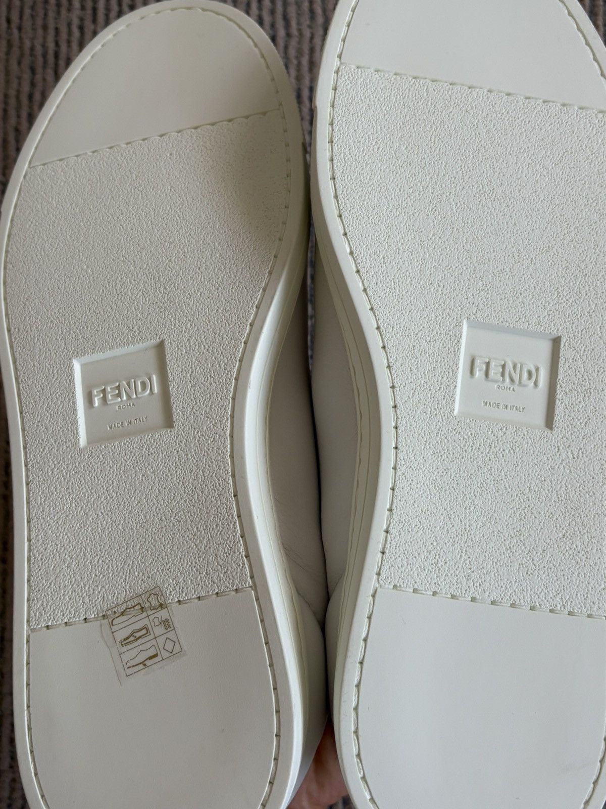 Fendi FF Fendigraphy White Leather Sneakers Size US 7 / EU 40 - 7 Thumbnail