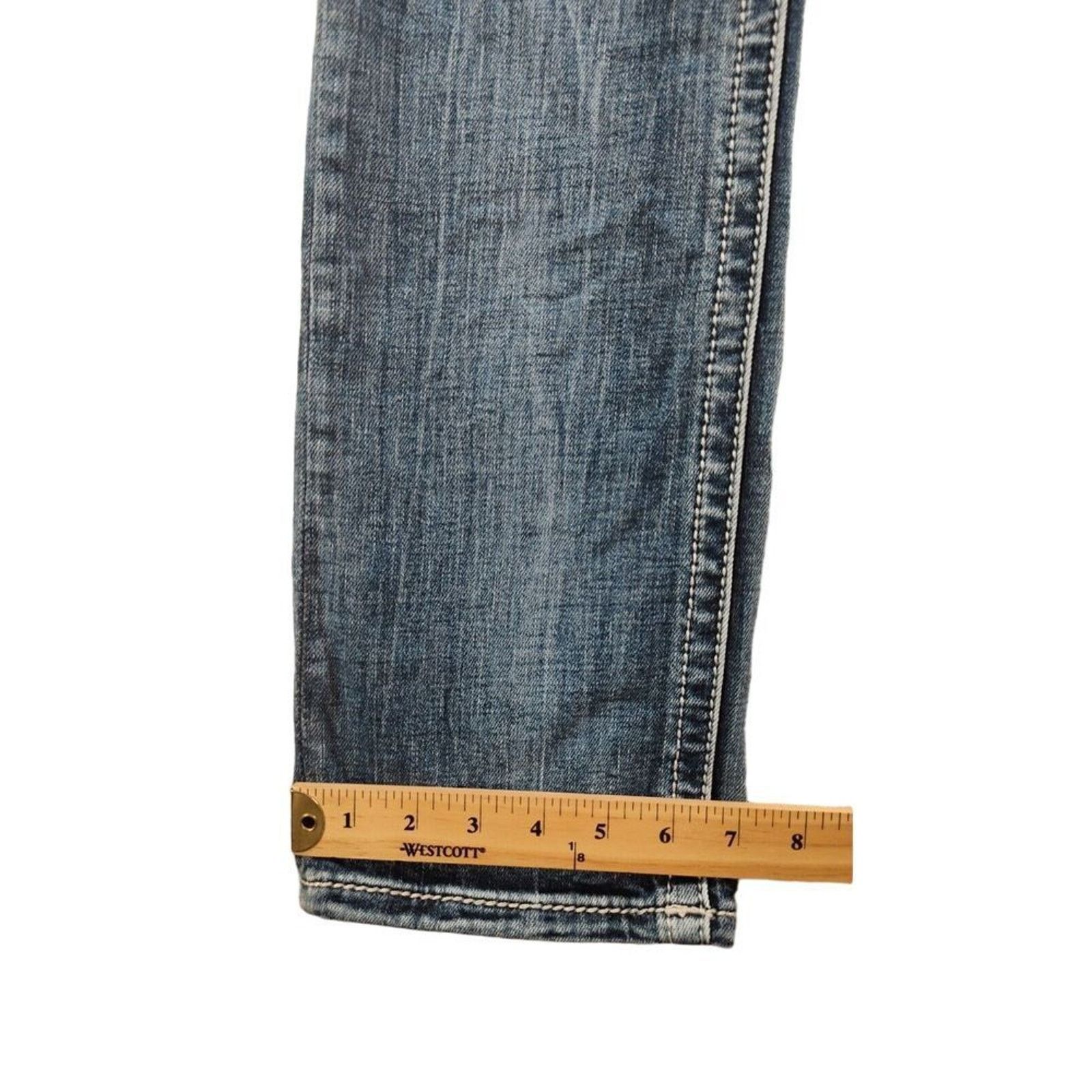 Miss Me Miss Me Straight Womens Jeans 29 Selvedge Bling Distressed Size 29" - 8 Thumbnail