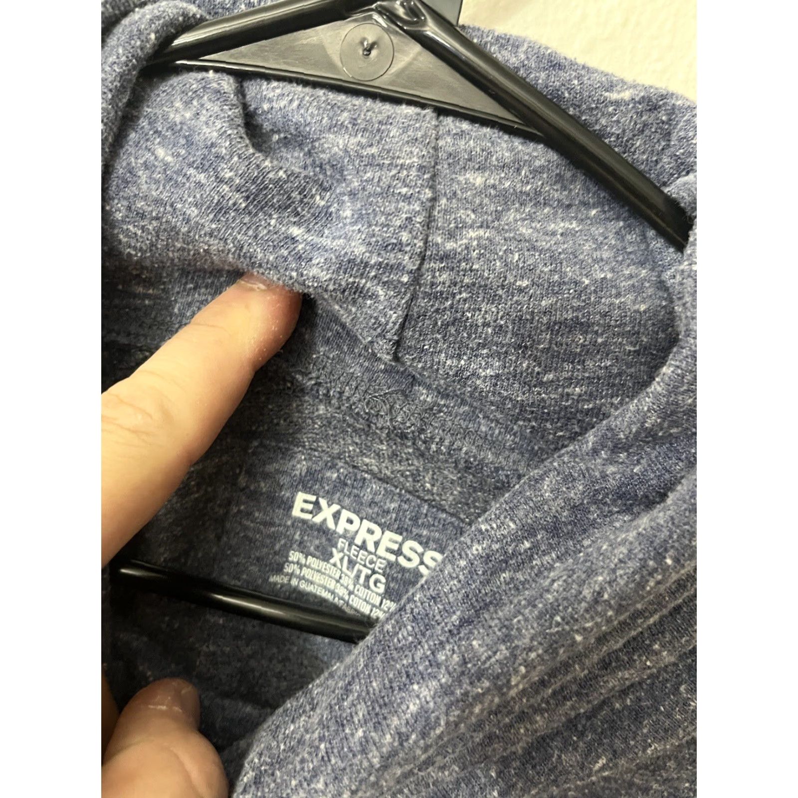 Express Express Knit Cowlneck Hoodie Sweater XL WOMEN Long Sleeve Blue Size XL / US 12-14 / IT 48-50 - 2 Thumbnail