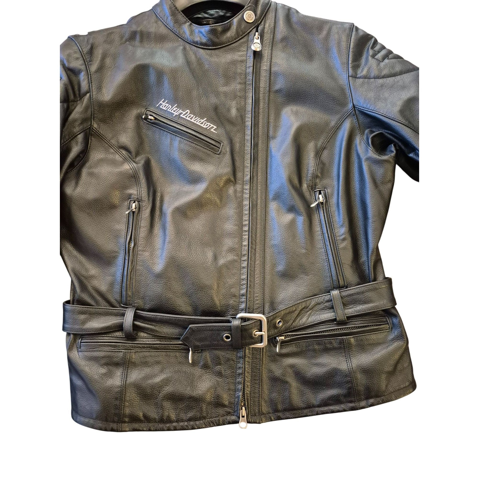Harley Davidson Harley-Davidson Black Leather Motorcycle Jacket Women's L Size L / US 10 / IT 46 - 6 Thumbnail