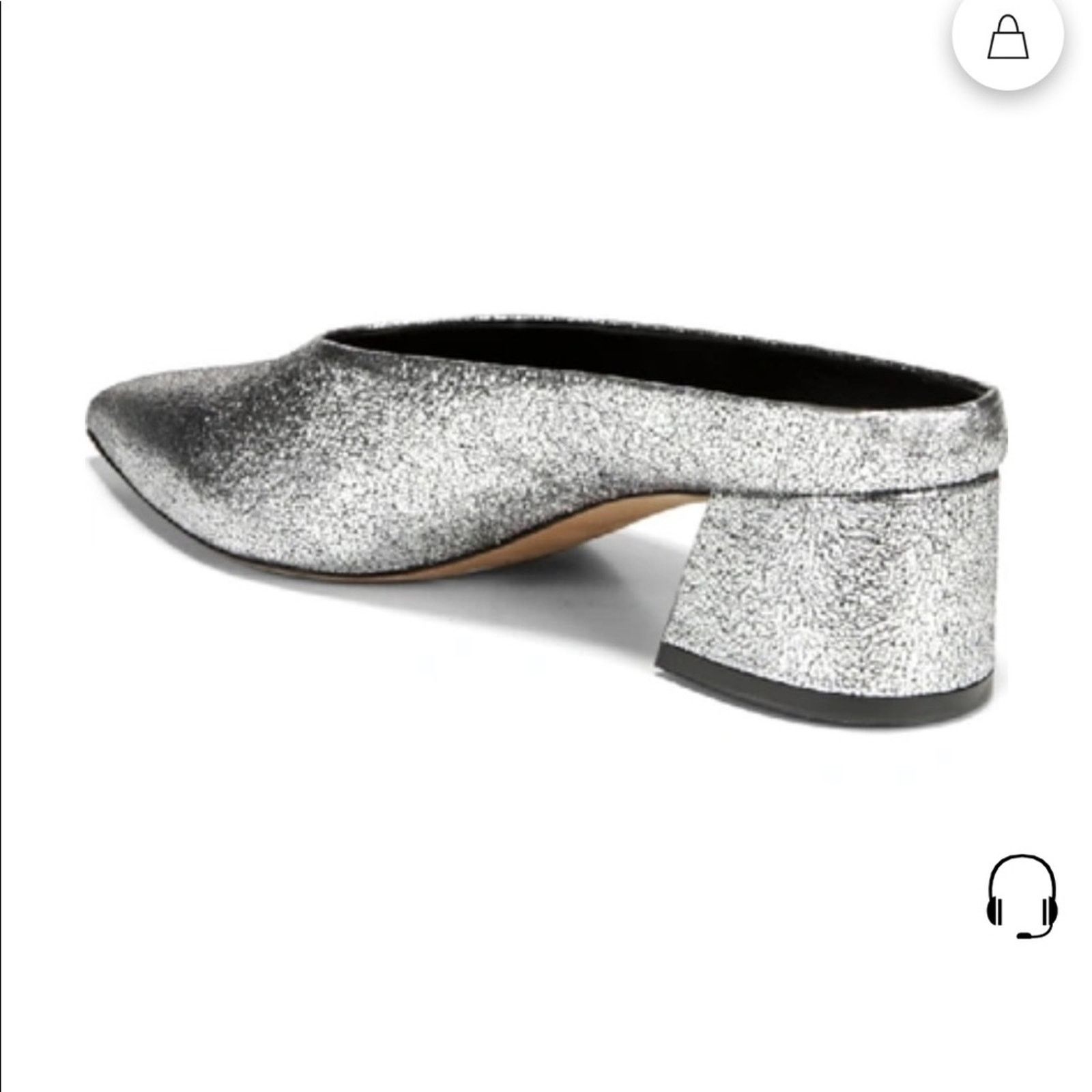 Vince VINCE Ralston Pointy Toe Mule In Silver Metallic leather 6M Size US 6 / IT 36 - 3 Thumbnail
