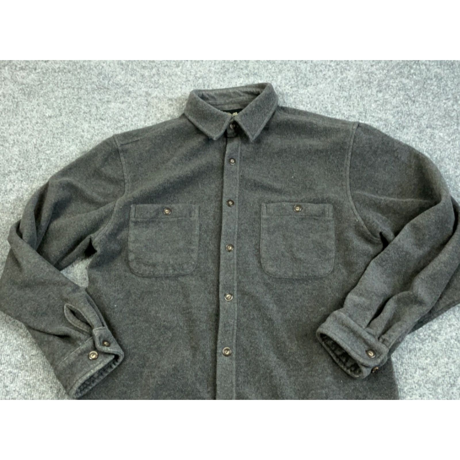 Eddie Bauer Relaxed Fit Eddie Bauer Dark Gray Fleece Work Shirt Adult Small Workwear Size US S / EU 44-46 / 1 - 7 Thumbnail