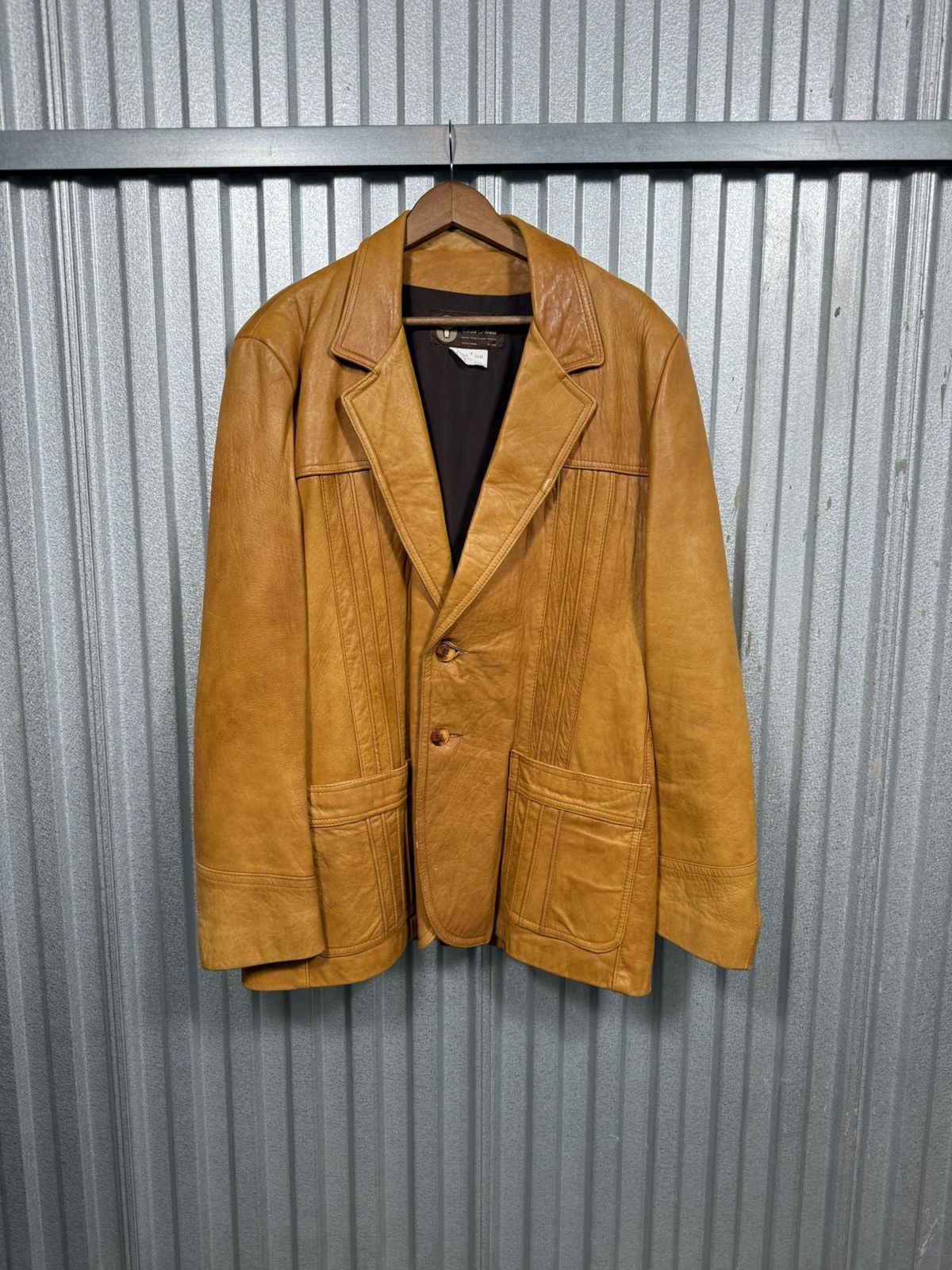 Cosa Nova 70s Vintage Casa Nova Leather Western Tuxedo Cowboy Jacket Size US L / EU 52-54 / 3 - 5 Thumbnail