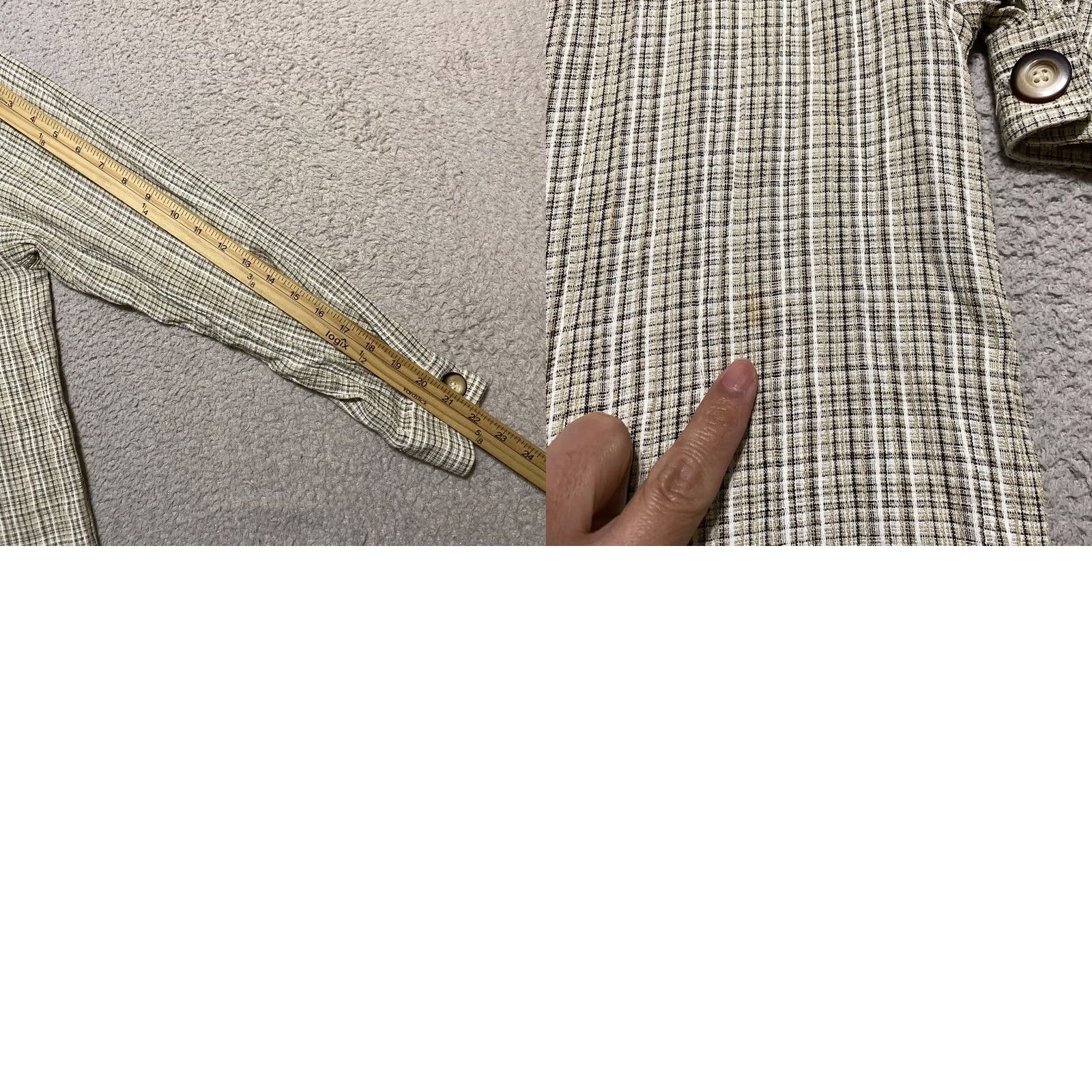 Coldwater Creek Coldwater Creek Jacket Womens Regular Multicolor Plaid Button Up, Lightweight, Long Sleeve, Mid-Length, Spring Summer, Size 8 Size M / US 6-8 / IT 42-44 - 9 Thumbnail