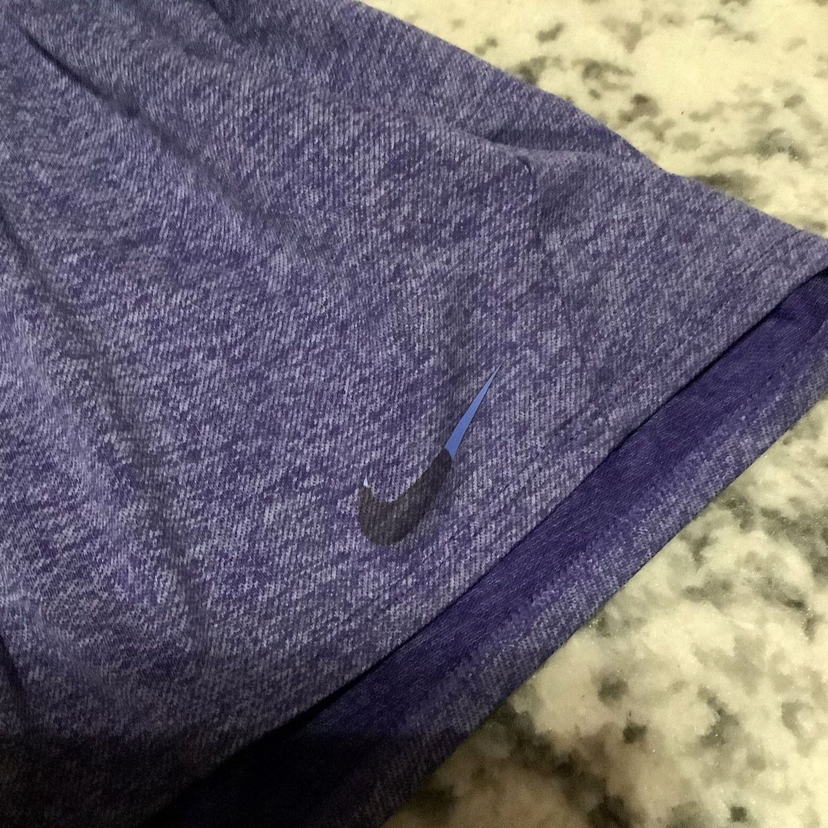 Nike Nike Dri-Fit Fold Over Waist Athletic Shorts Dark Purple Women's Size S Size 28" / US 6 / IT 42 - 2 Thumbnail