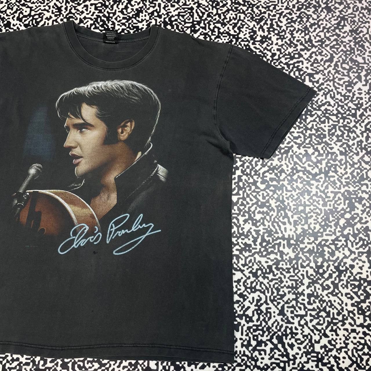 Band Tees Vintage 00s Elvis Presley Band Rock Faded Boxy T-shirt Y2K Size US XL / EU 56 / 4 - 4 Thumbnail