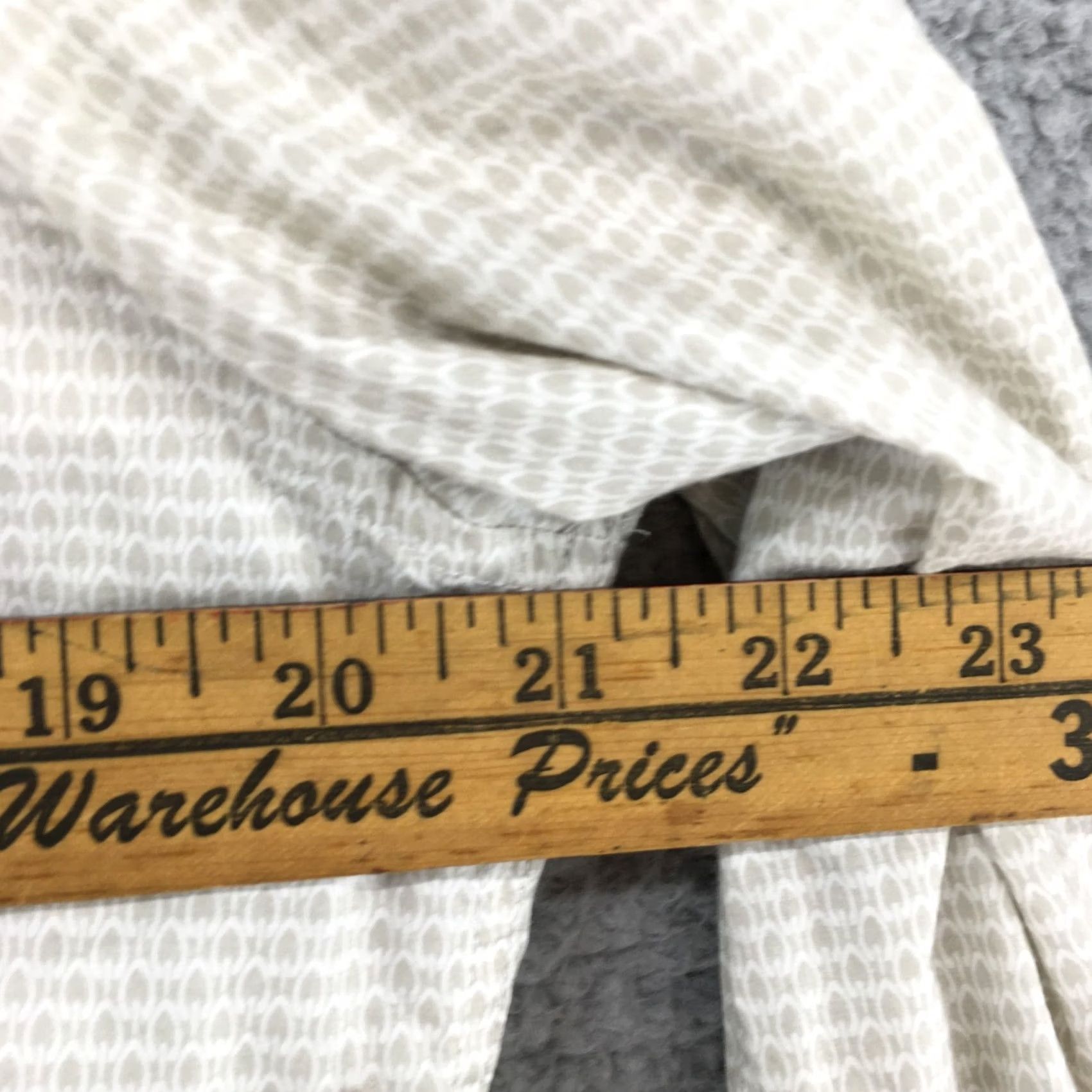 Calvin Klein Calvin Klein Dress Shirt Mens Large Beige Slim Fit Button Up Long Sleeve Cotton Size 42R - 4 Thumbnail