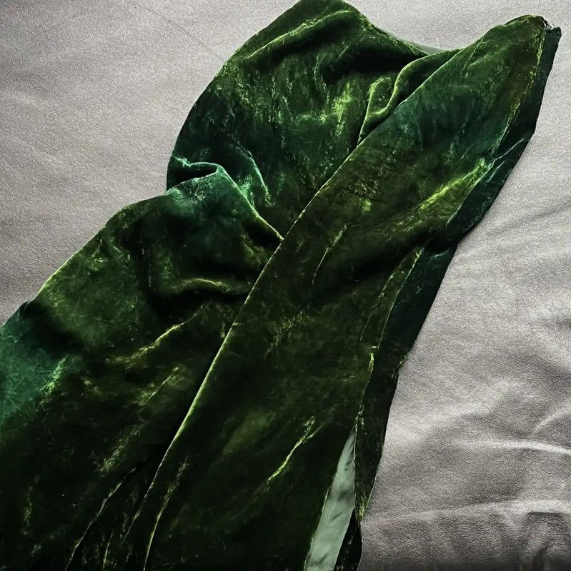 Max Mara MaxMara Green Silk Midi Skirt 0089 Size 23" - 1 Thumbnail