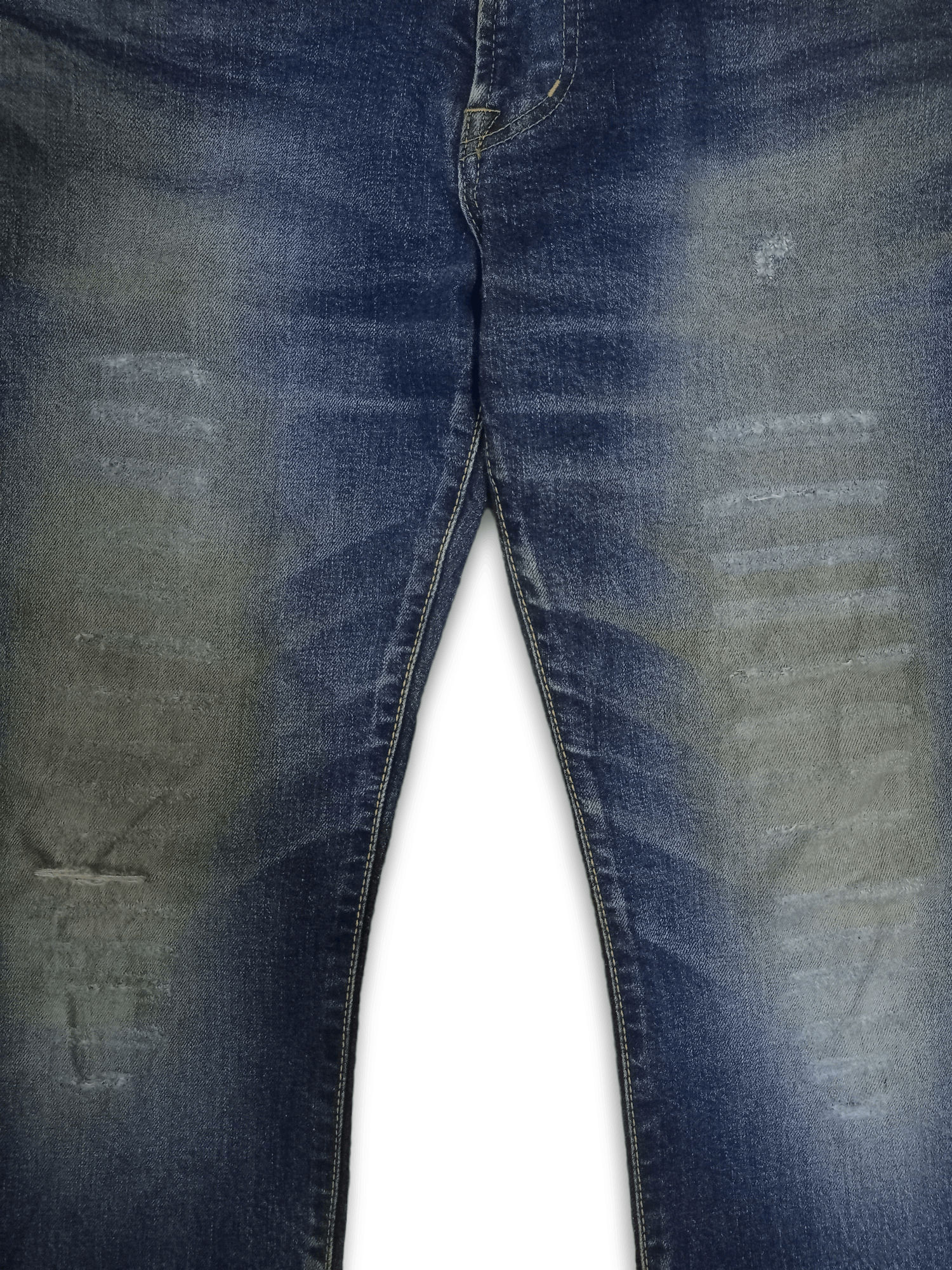 Edwin Vintage Japan Edwin ED03 Blue Wash Distressed Jeans 32x25 Size US 32 / EU 48 - 6 Thumbnail